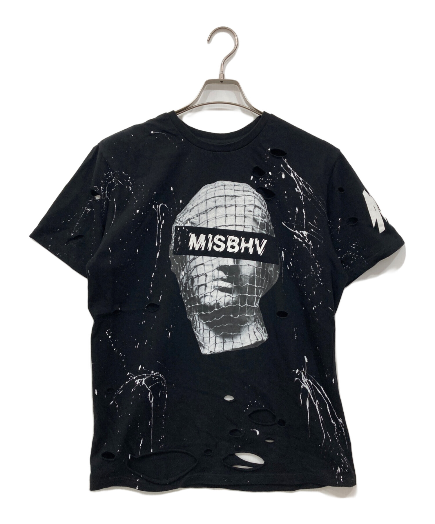 【新品未使用】MISBHV ミスビヘイブ モノグラム トップス S 中古・古着通販】MISBHV (ミスビヘイブ) ダメージ 加工 ペイントT