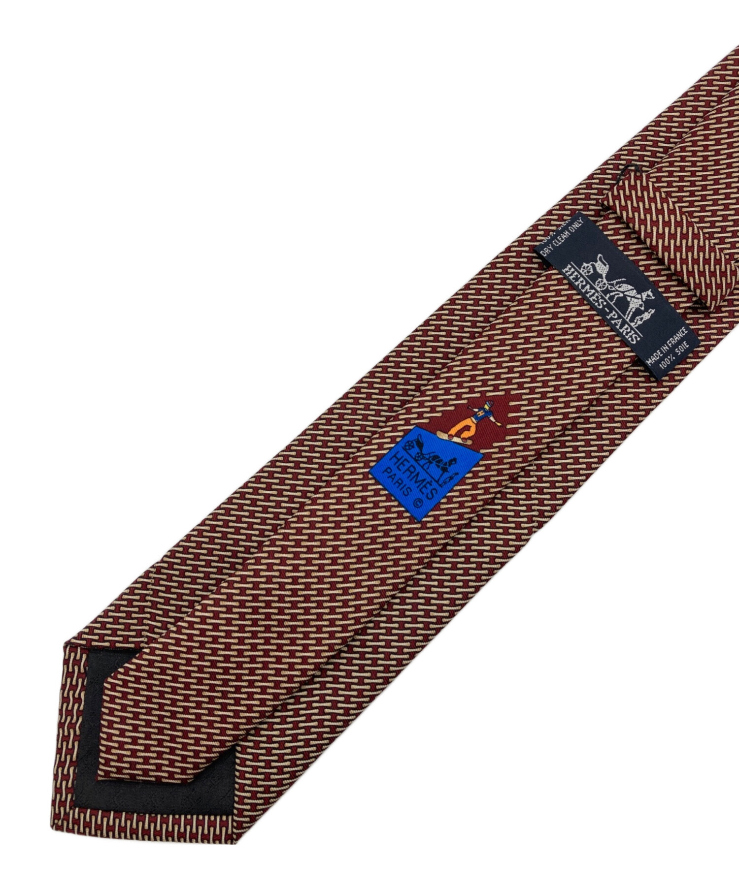 中古・古着通販】HERMES (エルメス) シルクネクタイ ブラウン サイズ