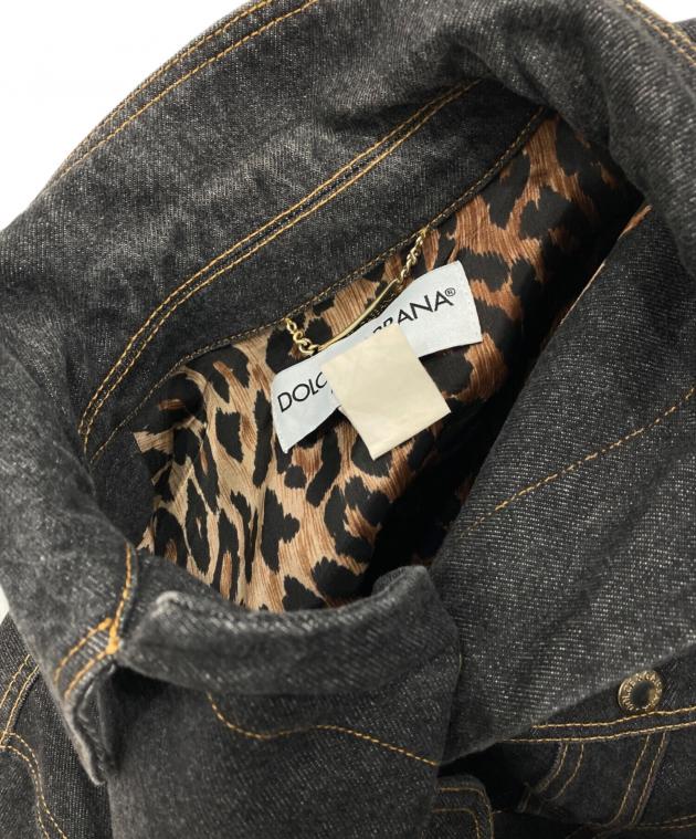 【Dolce & Gabbana】リブ切り替えデニムジャケット ダークグレー48 中古・古着通販】DOLCE & GABBANA (ドルチェ＆ガッバーナ) スナップ