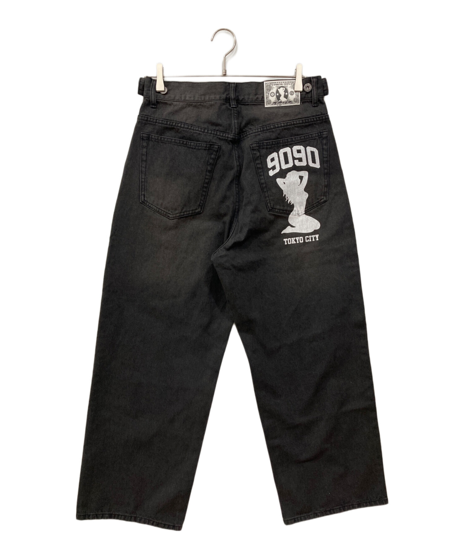 中古・古着通販】9090 (9090) デニムパンツ ブラック サイズ:M