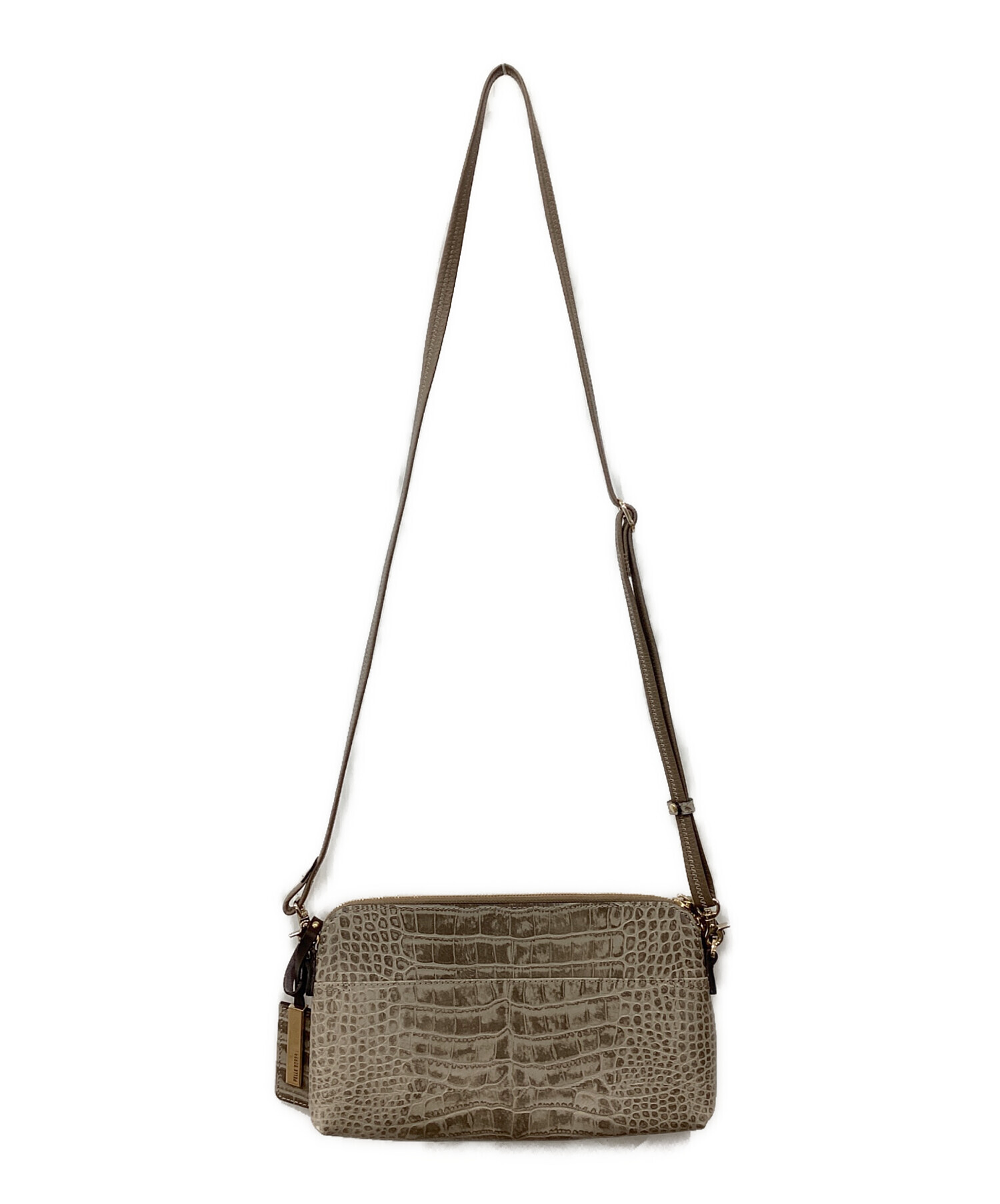 中古・古着通販】PELLE BORSA (ペレボルサ) クロコ型押しウォレット 