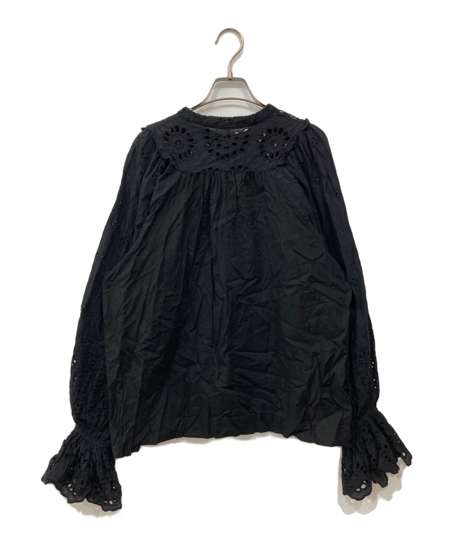 中古・古着通販】machatt (マチャット) レースブラウス ブラック