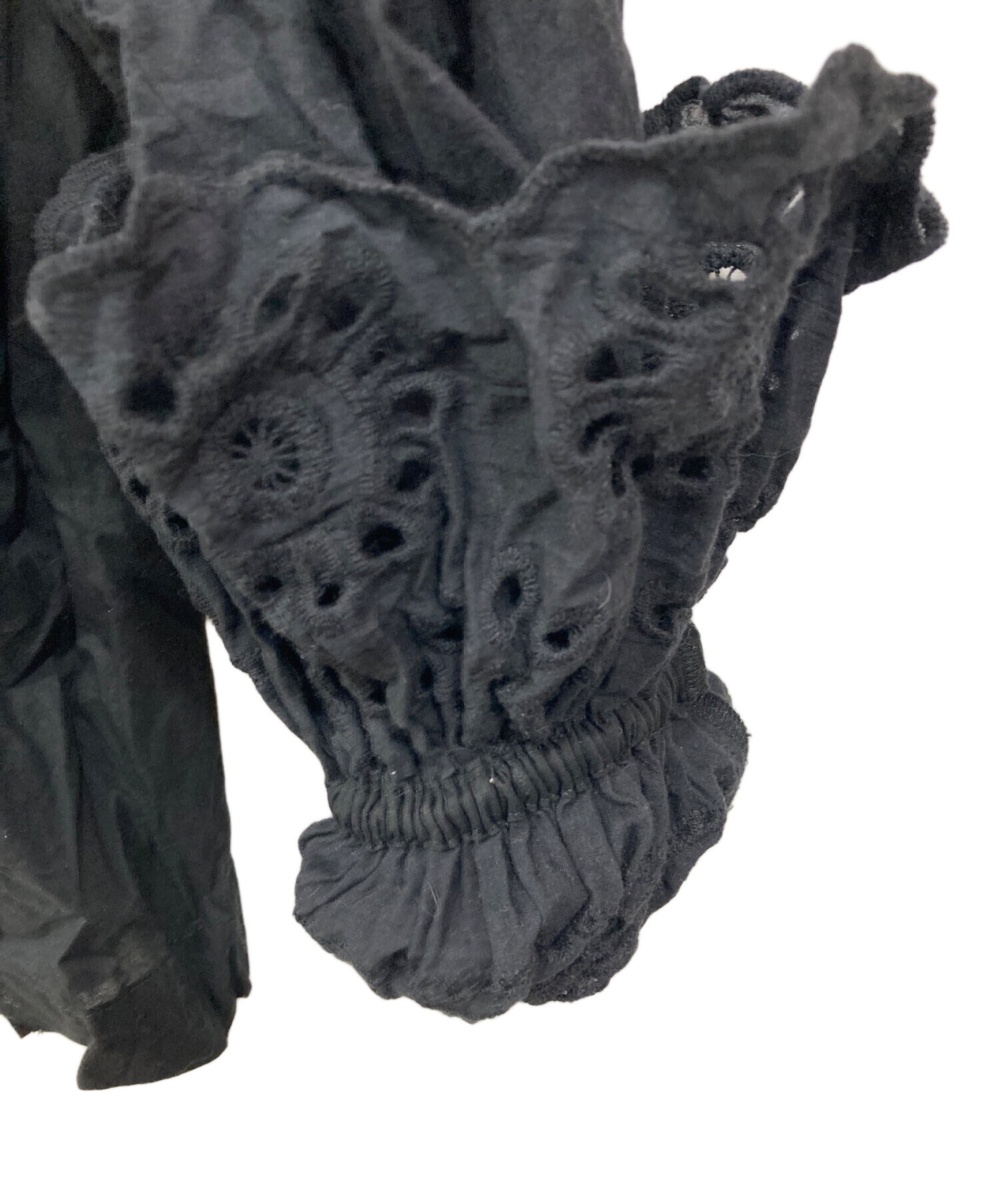中古・古着通販】machatt (マチャット) レースブラウス ブラック