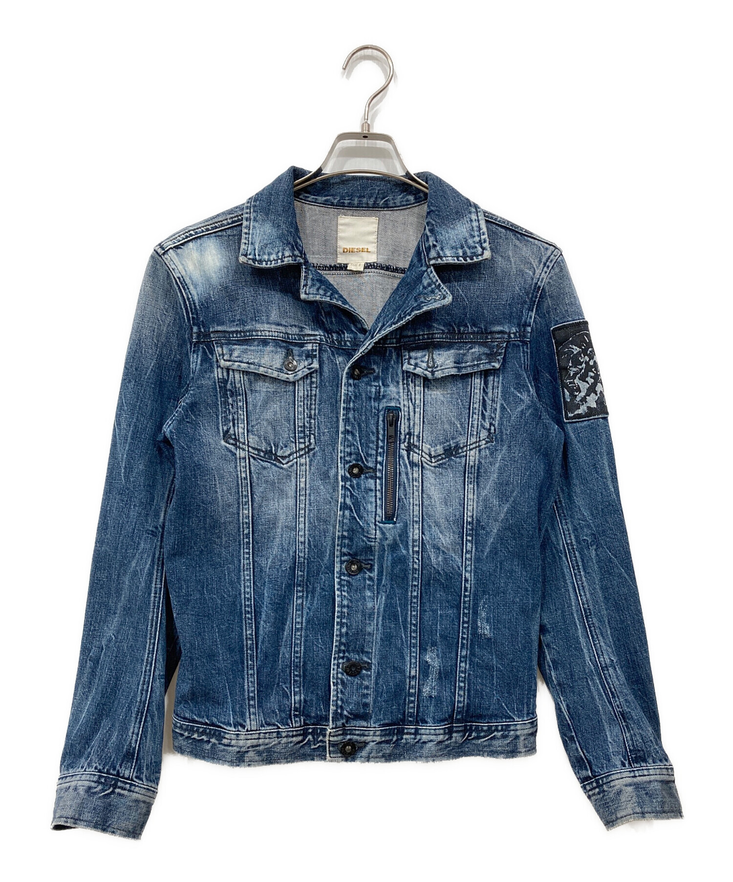 DIESEL ディーゼル　デニムジャケット　ペイント　ダメージ加工 中古・古着通販】DIESEL (ディーゼル) ペイントデニムジャケット
