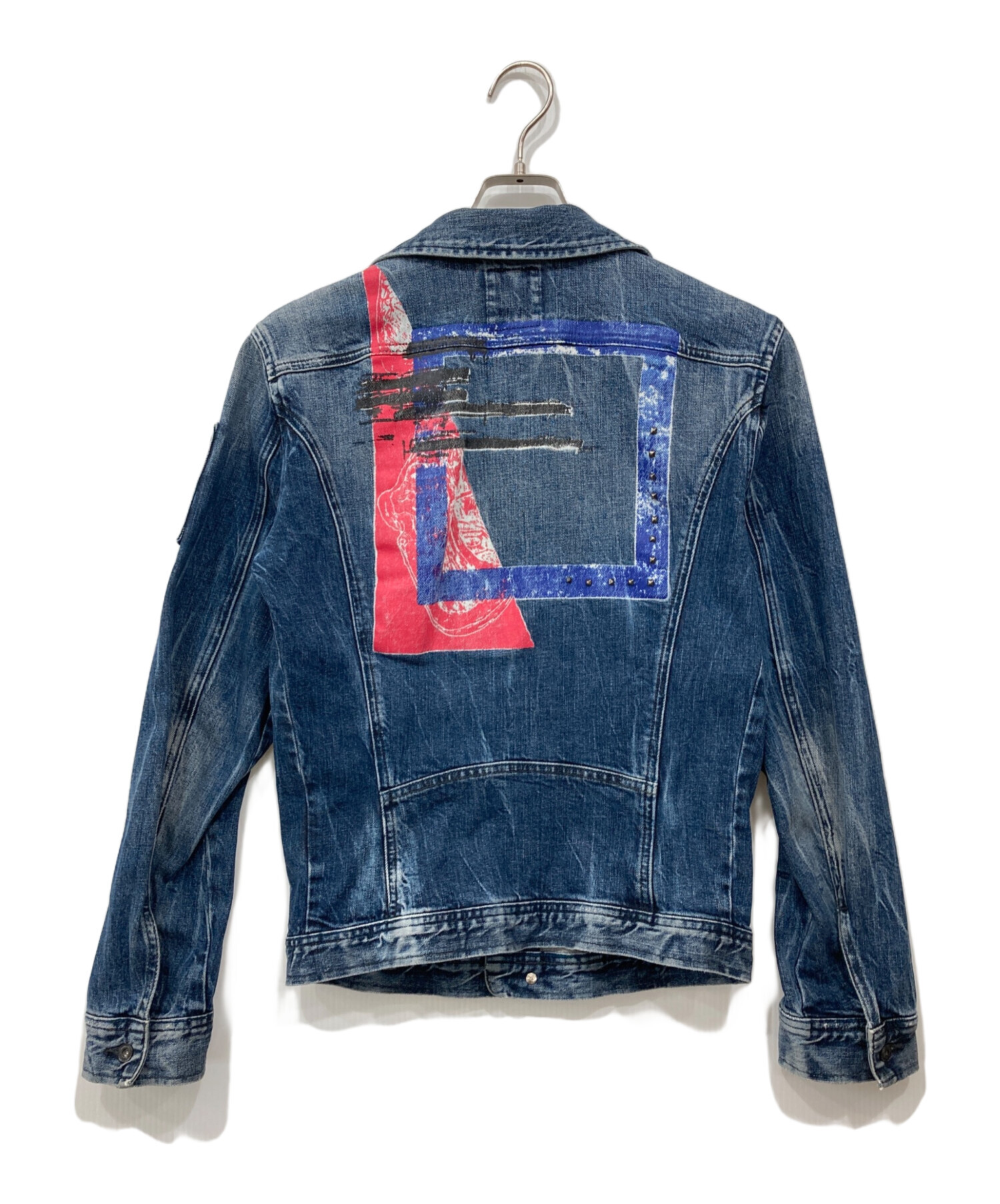 DIESEL ディーゼル　デニムジャケット　ペイント　ダメージ加工 中古・古着通販】DIESEL (ディーゼル) ペイントデニムジャケット
