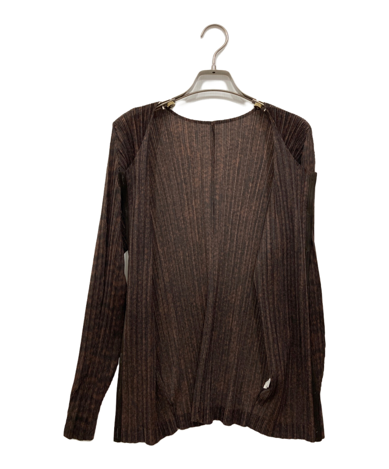 【美品】PLEATS PLEASE カーディガン サイズ3 L ブラウン 長袖 PLEATS PLEASE ISSEY MIYAKE - □美品□PLEATS PLEASE ISSEY MIYAKE