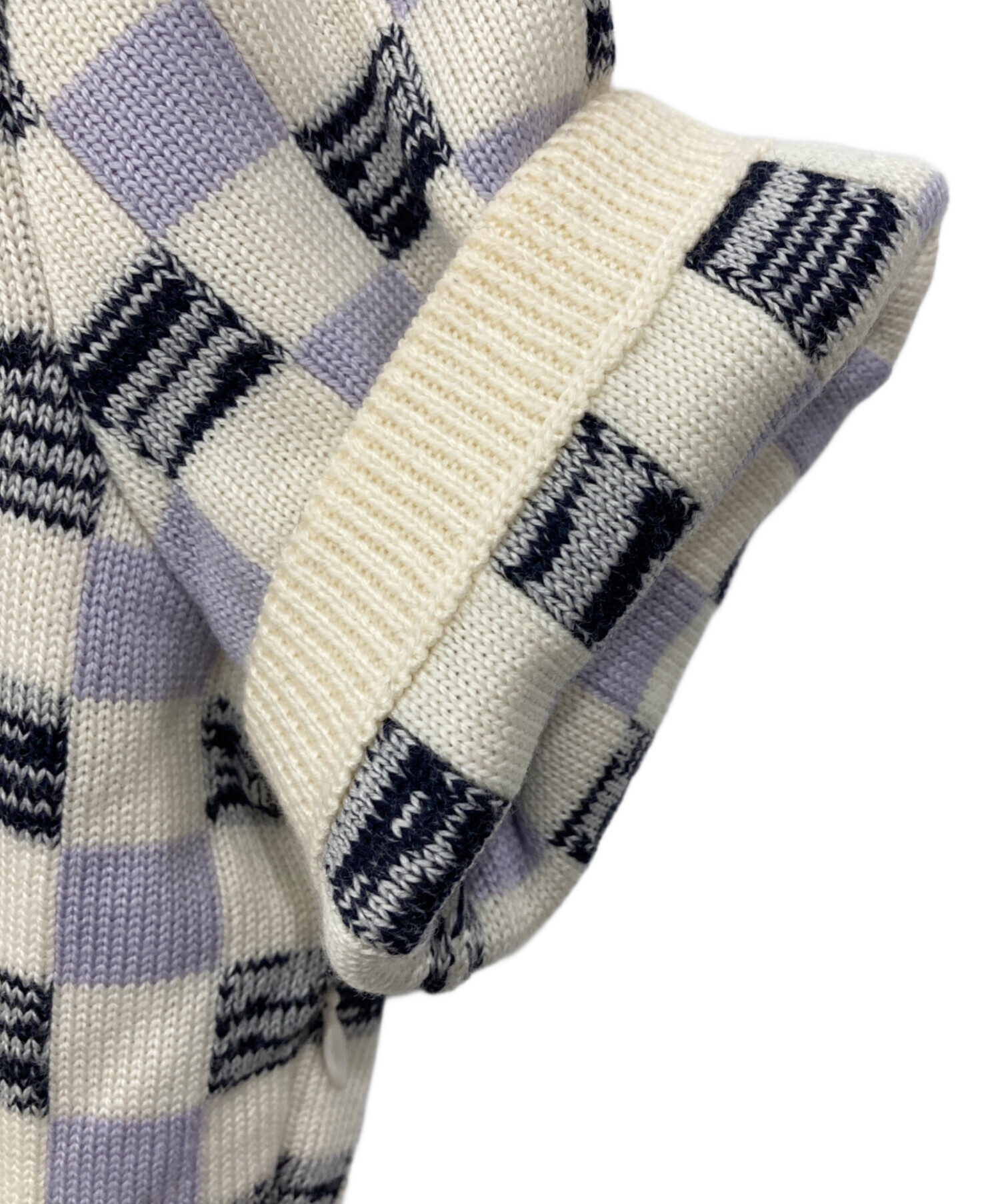 中古・古着通販】MIU MIU (ミュウミュウ) ダミエ柄ニットワンピース