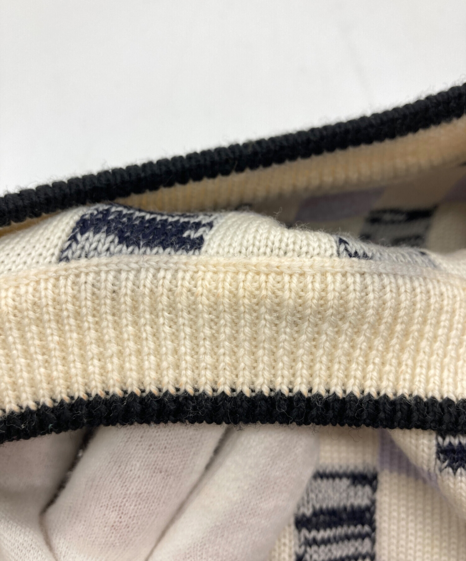 中古・古着通販】MIU MIU (ミュウミュウ) ダミエ柄ニットワンピース 