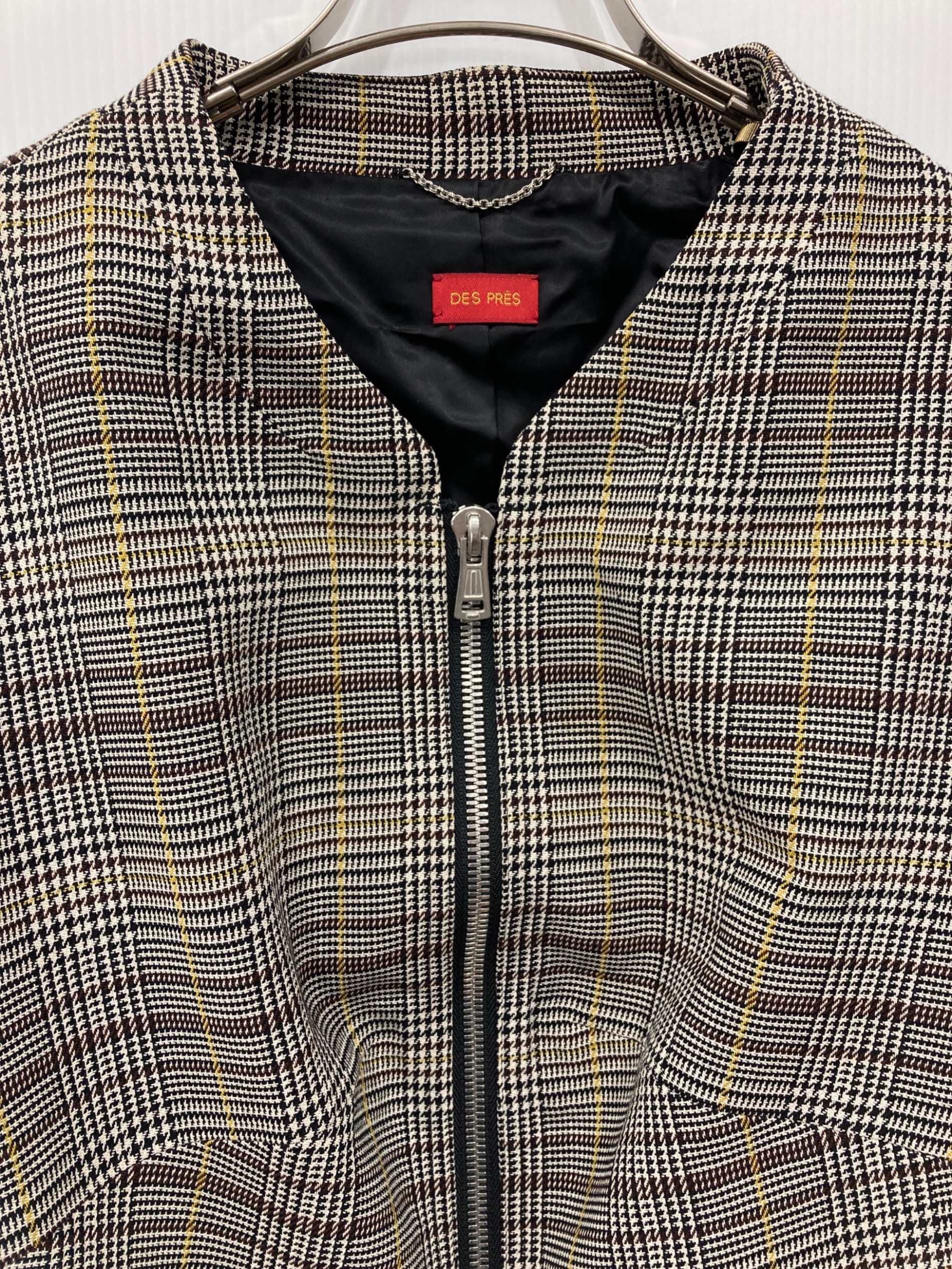 中古・古着通販】DES PRES (デ プレ) ノーカラージャケット グレー