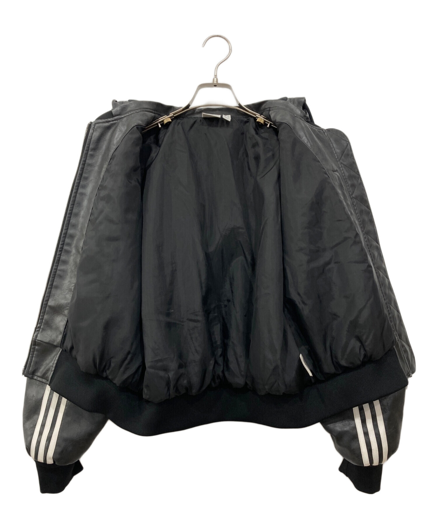 【00s old adidas】レア　レザーキャップ　フェイクレザー　古着 adidas(アディダス) / レザージャケット・ブルゾン/S/フェイクレザー