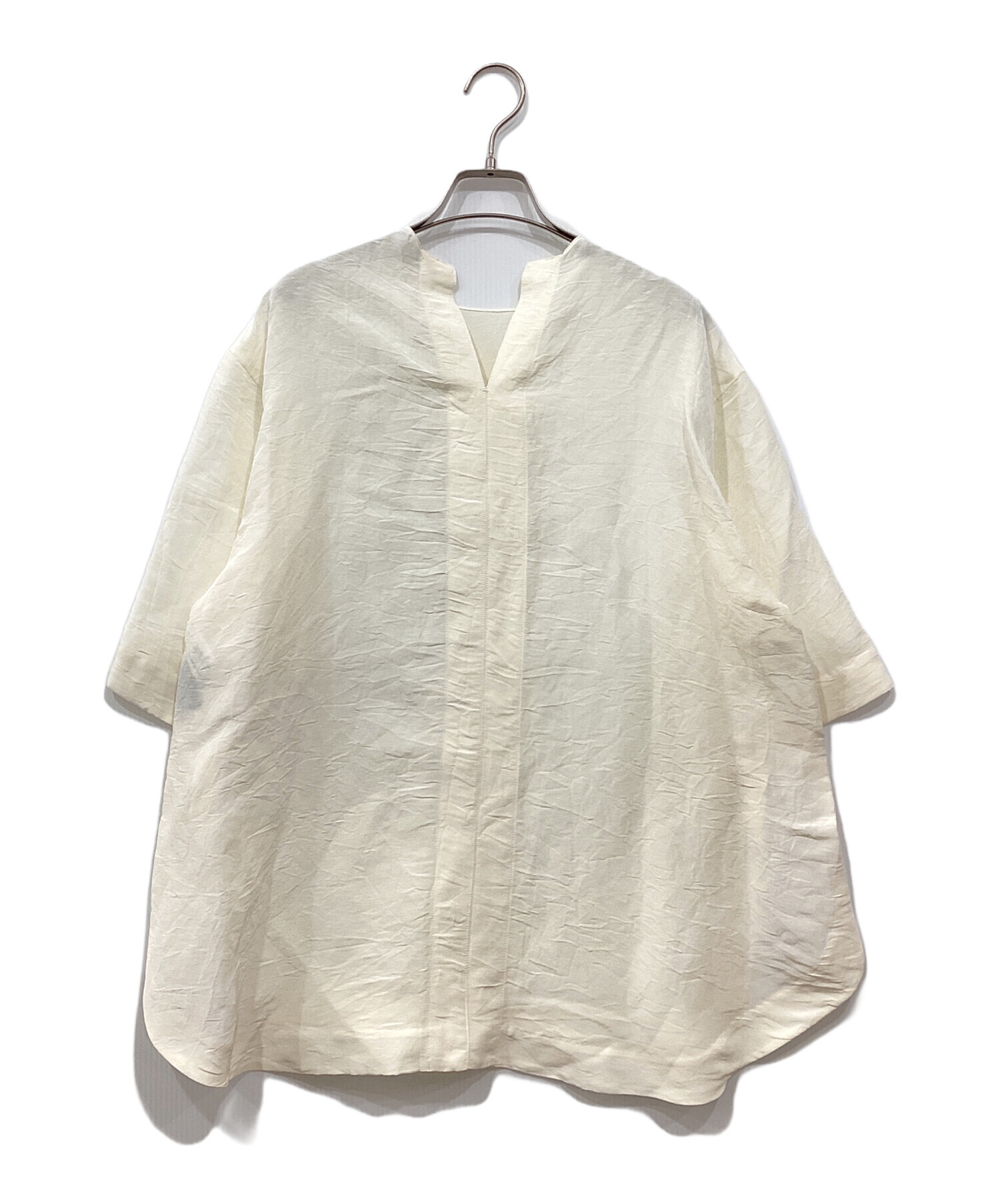 中古・古着通販】Chaos (カオス) パースローブTシャツ アイボリー