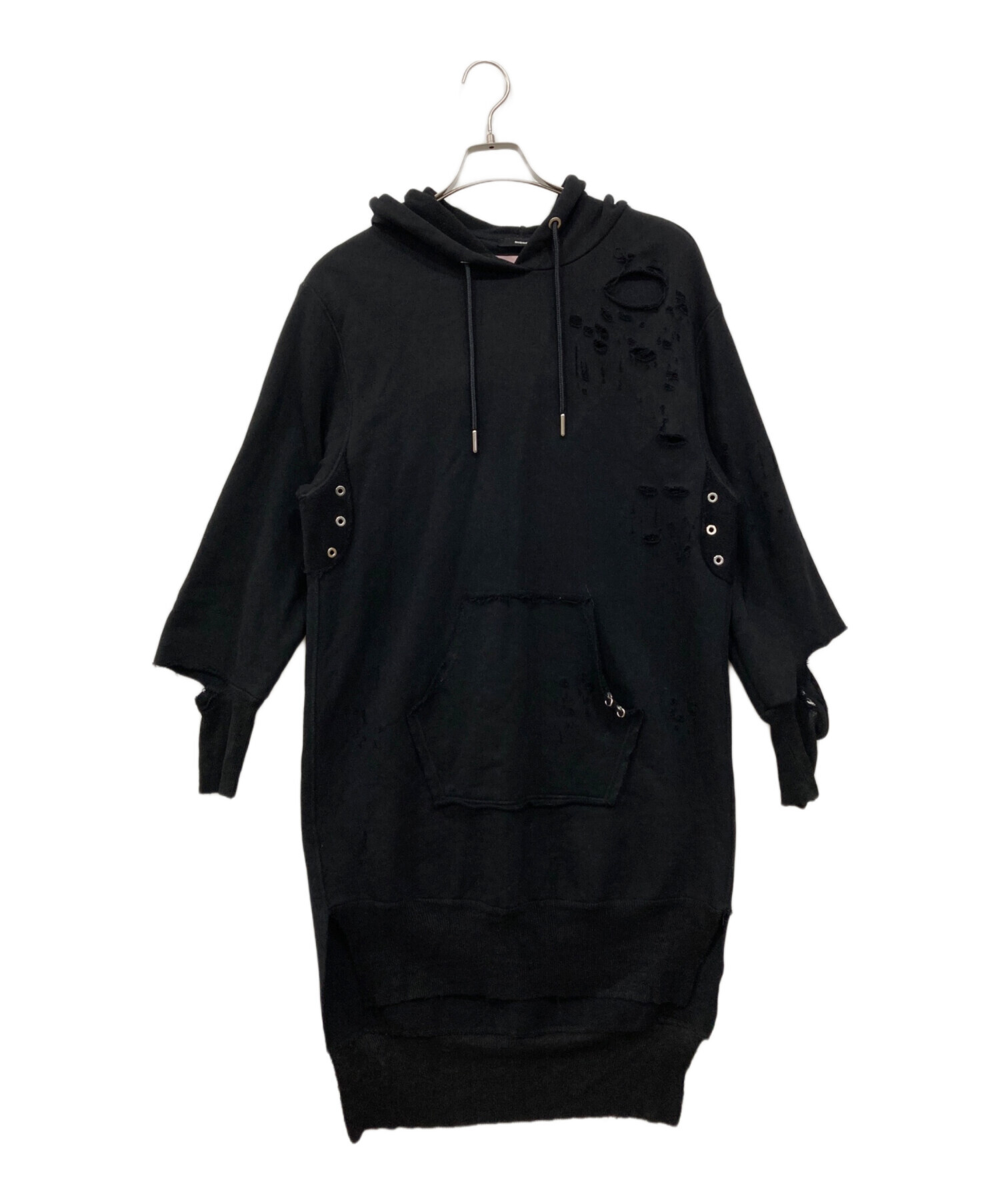 DIESEL ワンピース　カットアウト　ダメージ加工　ブラック　S 中古・古着通販】DIESEL (ディーゼル) BRAVE ダメージ加工ワンピース