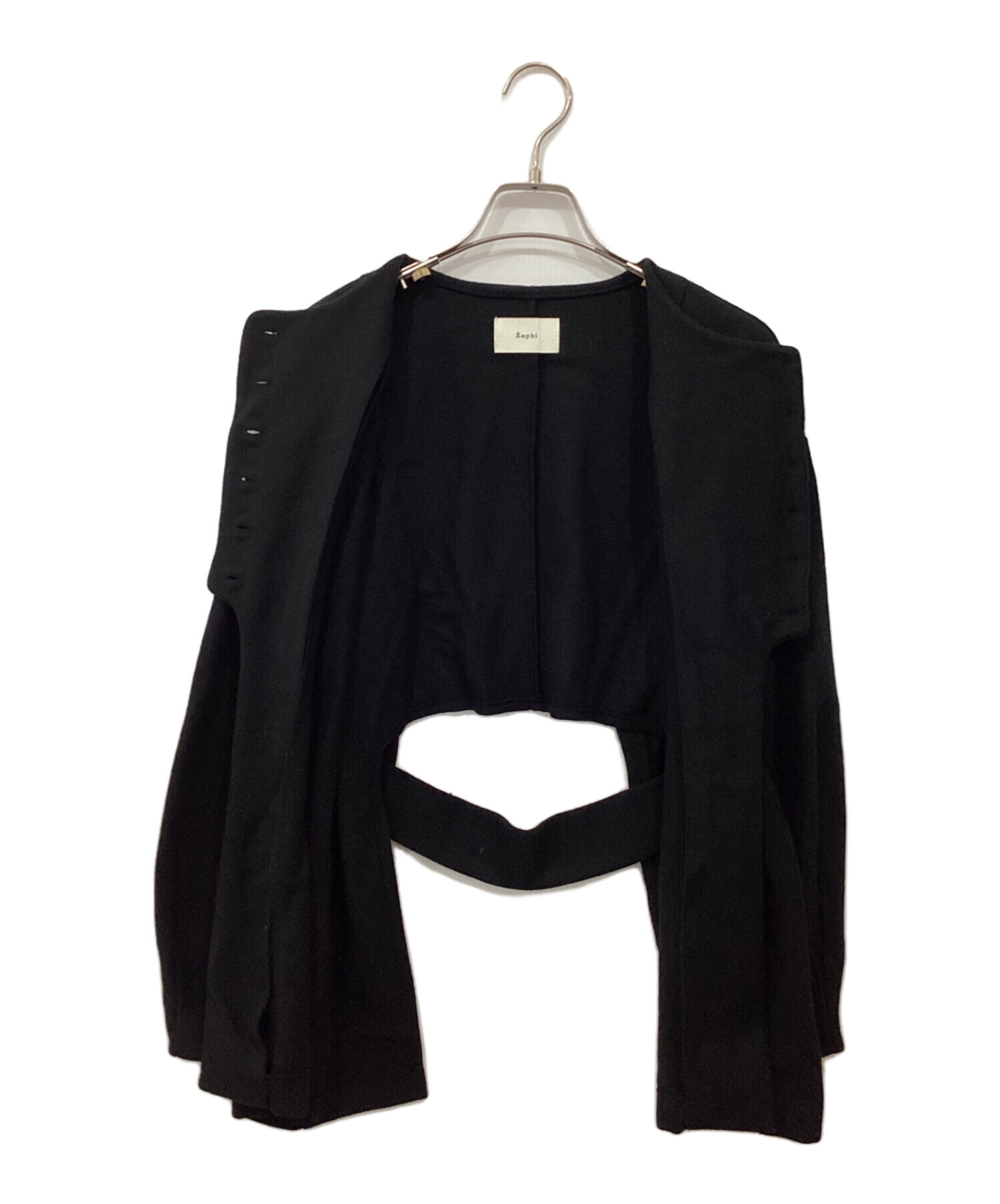 新品タグ付き Eaphi CURVE CUT LINE JACKET 中古・古着通販】Eaphi (エフィ) CURVE CUT LINE JACKET ブラック