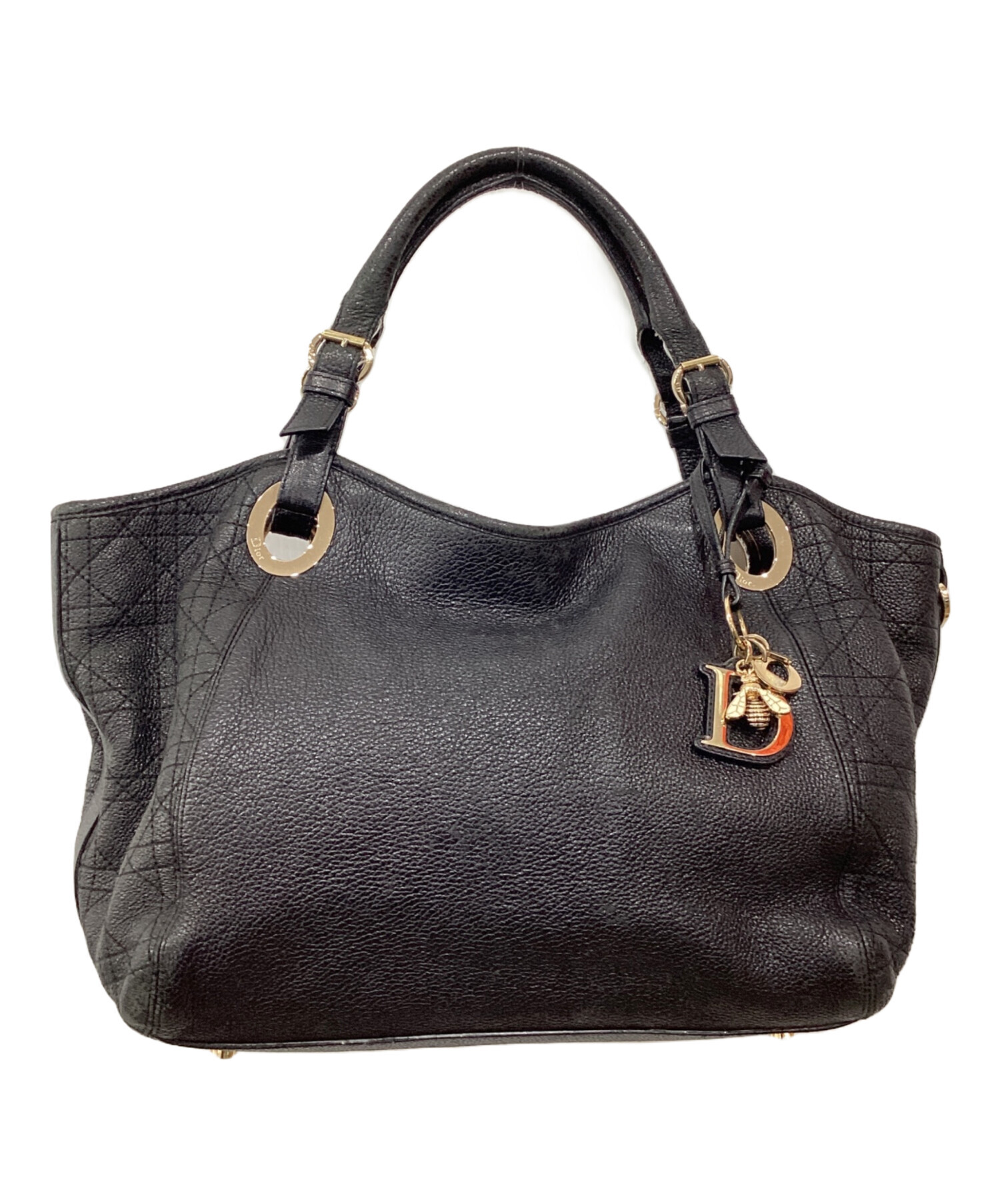 Christian Dior ハンドバッグ カナージュ ナイロン レザー Christian Dior クリスチャンディオール 2WAYハンドバッグ カナージュ