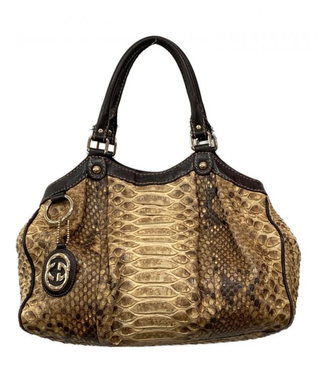 中古・古着通販】GUCCI (グッチ) スーキートートバッグ ブラウン