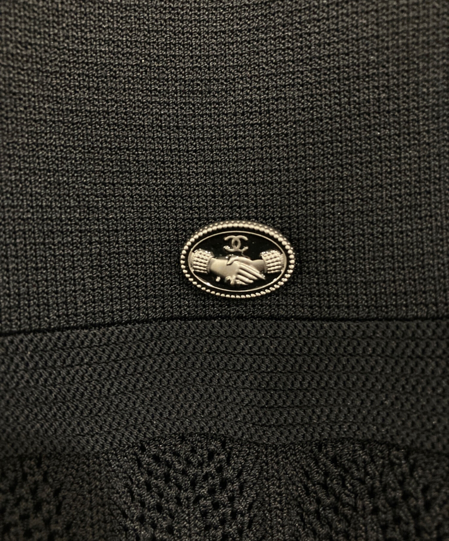 中古・古着通販】CHANEL (シャネル) CCロゴニットワンピース ブラック