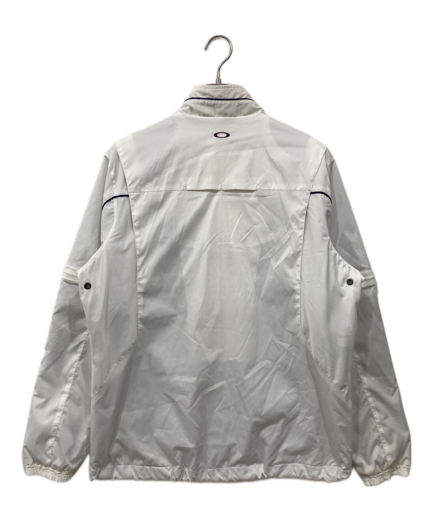 古着/美品 オークリー 白 ジップジャケットXL パンツXXL 上下セットアップ OAKLEY（オークリー） トレーニングウェア メンズ ジャージ 上下