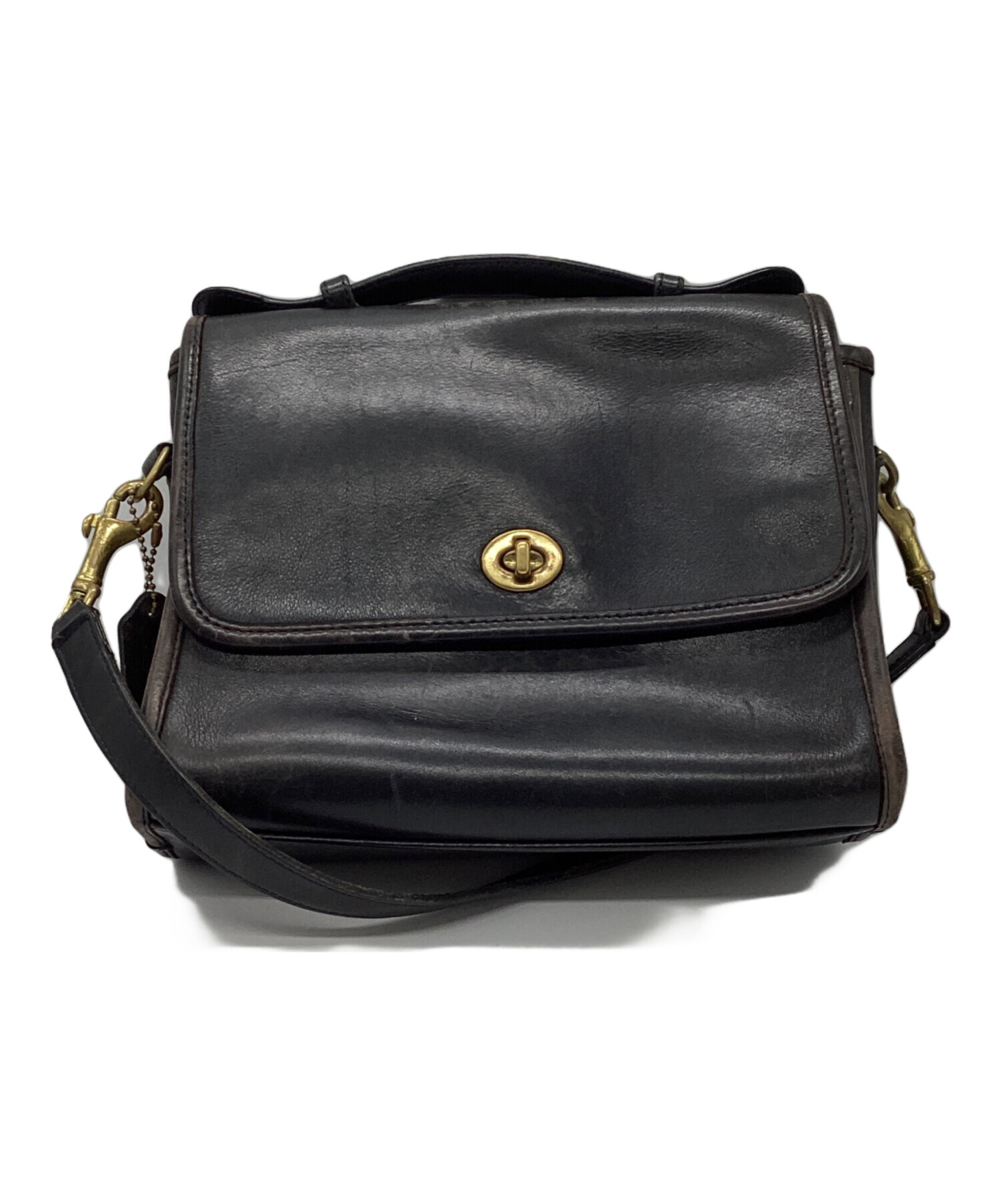 中古・古着通販】COACH (コーチ) ターンロックレザーショルダーバッグ
