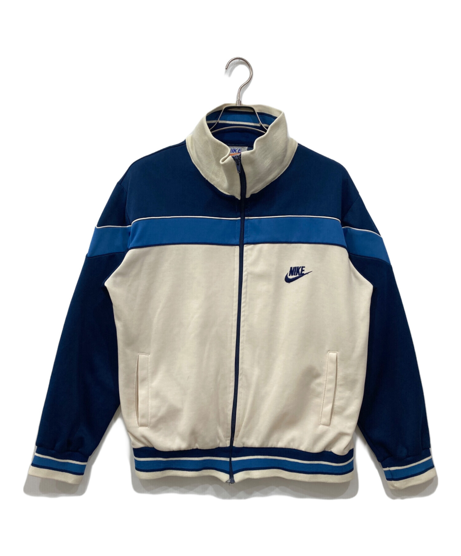 中古・古着通販】NIKE (ナイキ) トラックジャケット アイボリー×ブルー