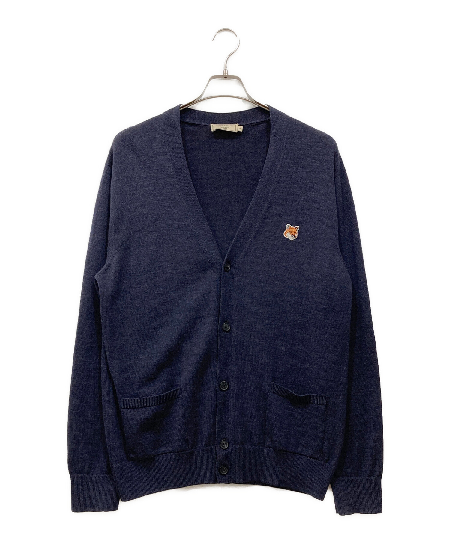 Maison Kitsune メゾンキツネ ニット カーディガン　ネイビー 中古・古着通販】maison kitsune (メゾンキツネ) フォックスヘッド
