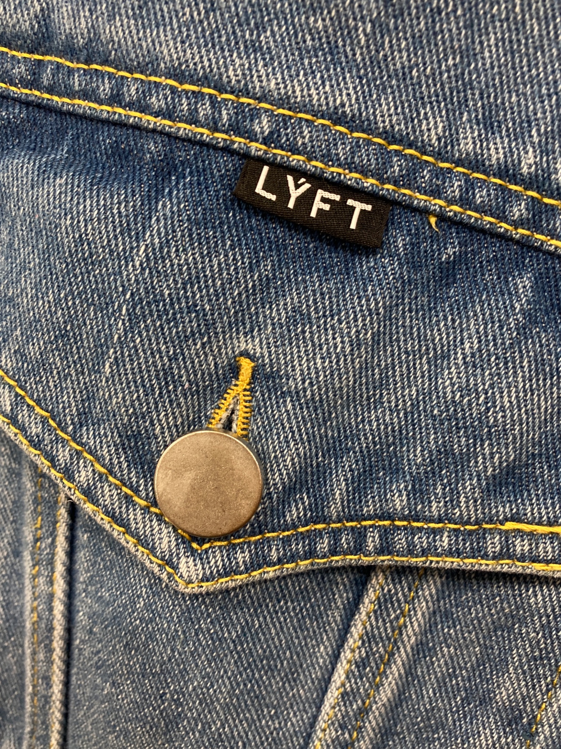 中古・古着通販】LYFT (リフト) BACK EMBLEM DENIM JACKET インディゴ