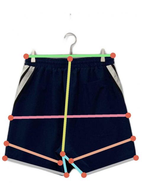 中古・古着通販】LYFT (リフト) 2LINE WIDE SHORTS ネイビー サイズ:M