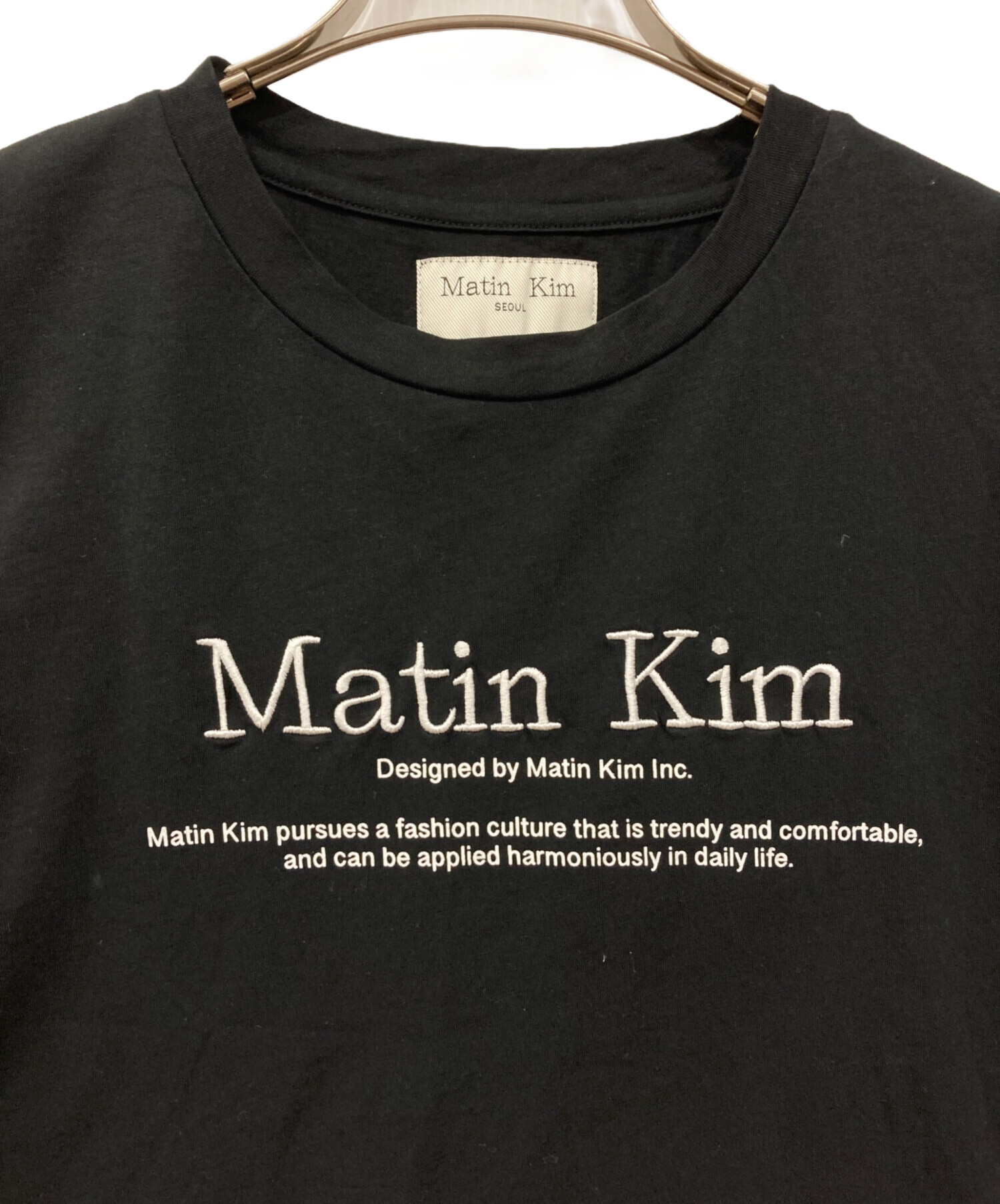 マーティンキム matinkim マーティン シャツ Matin Kim マーティンキム Matin Kim Tシャツ LOGO CROP TOP WHITE 半袖