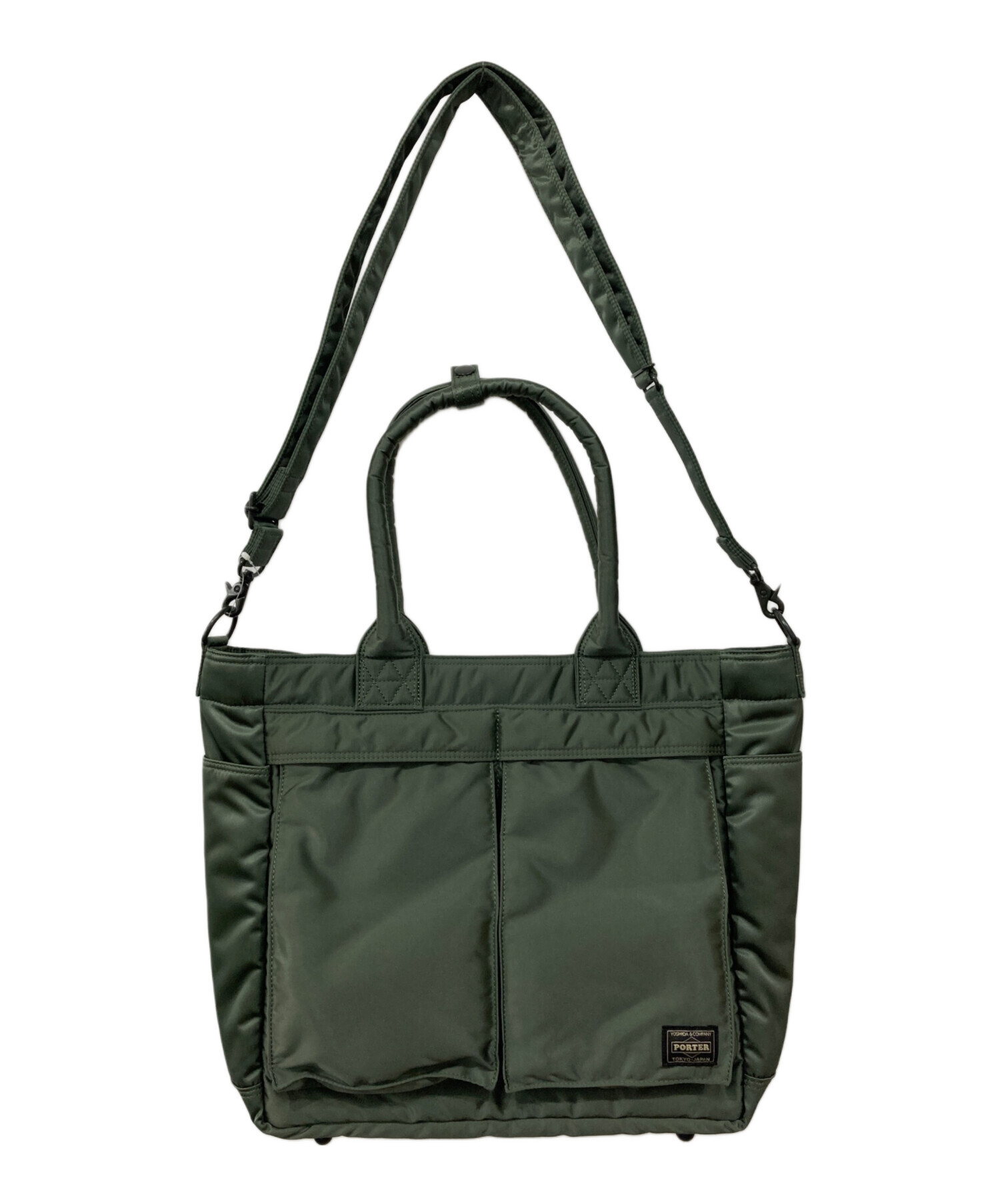 中古・古着通販】PORTER (ポーター) TANKER TOTE BAG(L) グリーン 未