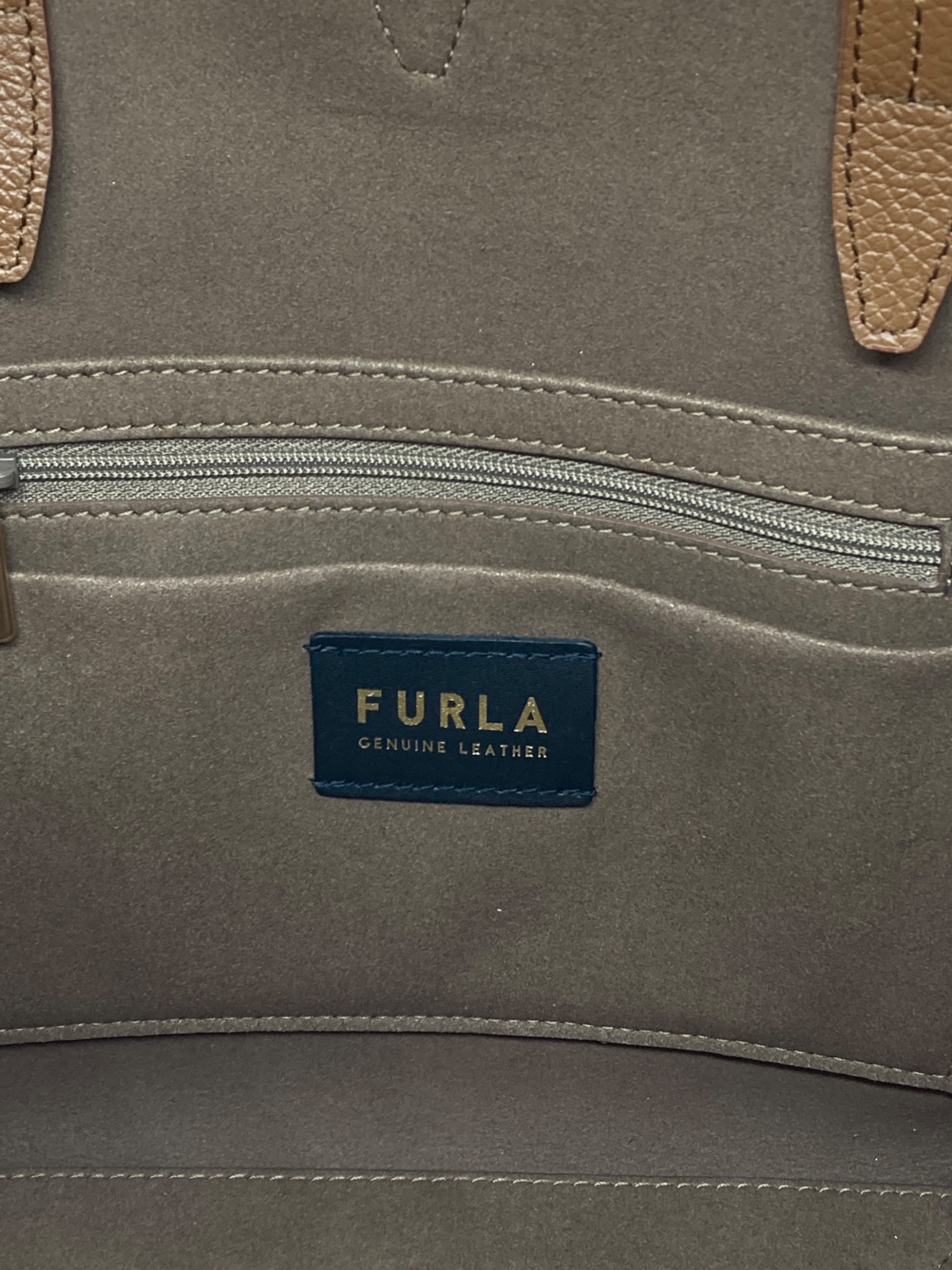 中古・古着通販】FURLA (フルラ) NET M TOTE BAG ブラウン｜ブランド