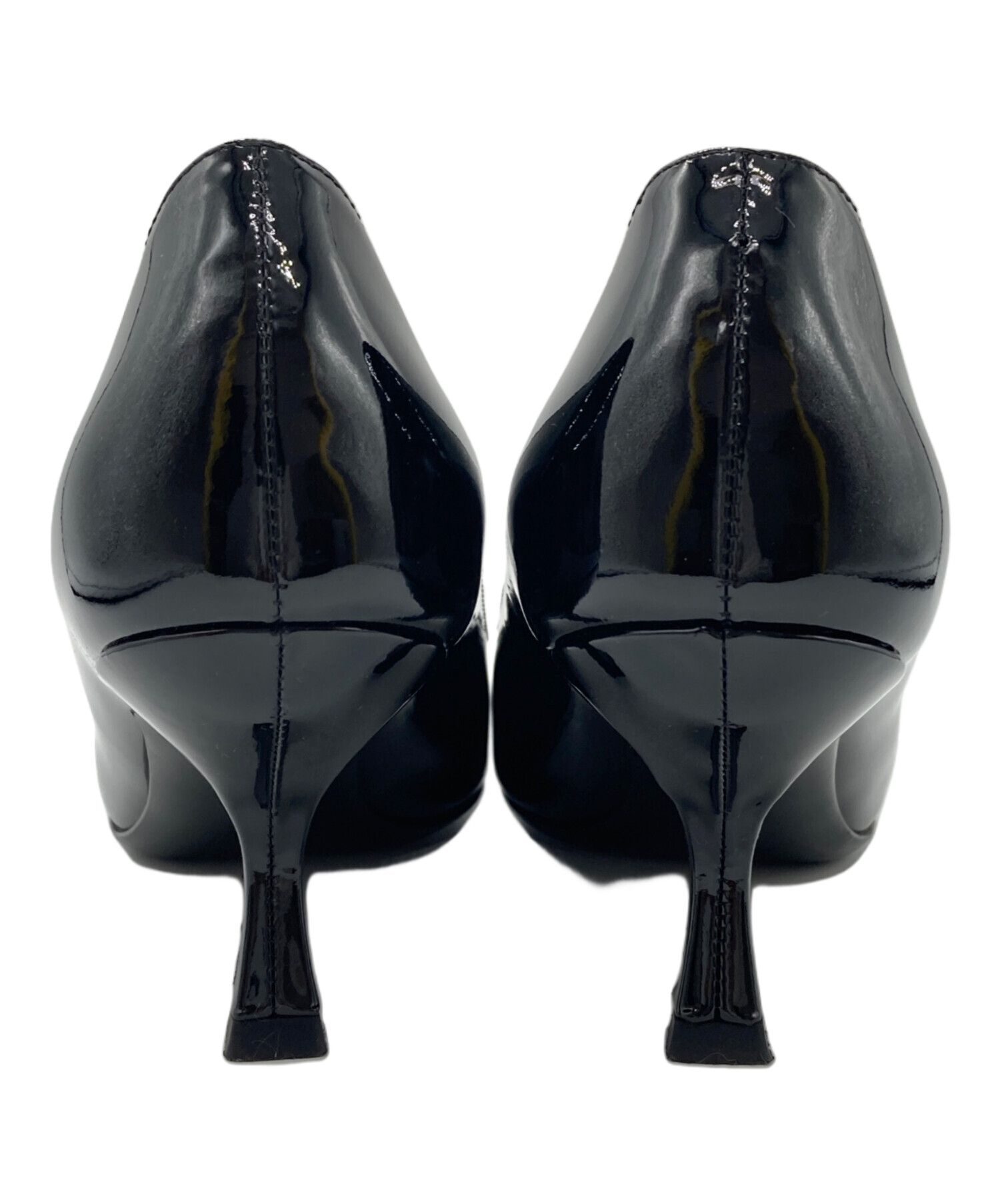 Ferragamo フェラガモ パンプス 黒 レザー ガンチーニ 6D 未使用 中古・古着通販】Salvatore Ferragamo (サルヴァトーレ フェラガモ