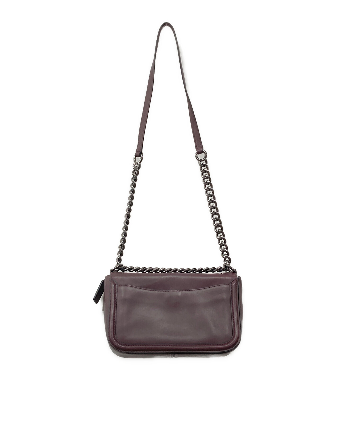 中古・古着通販】COACH (コーチ) チェーンショルダーバッグ ブラウン