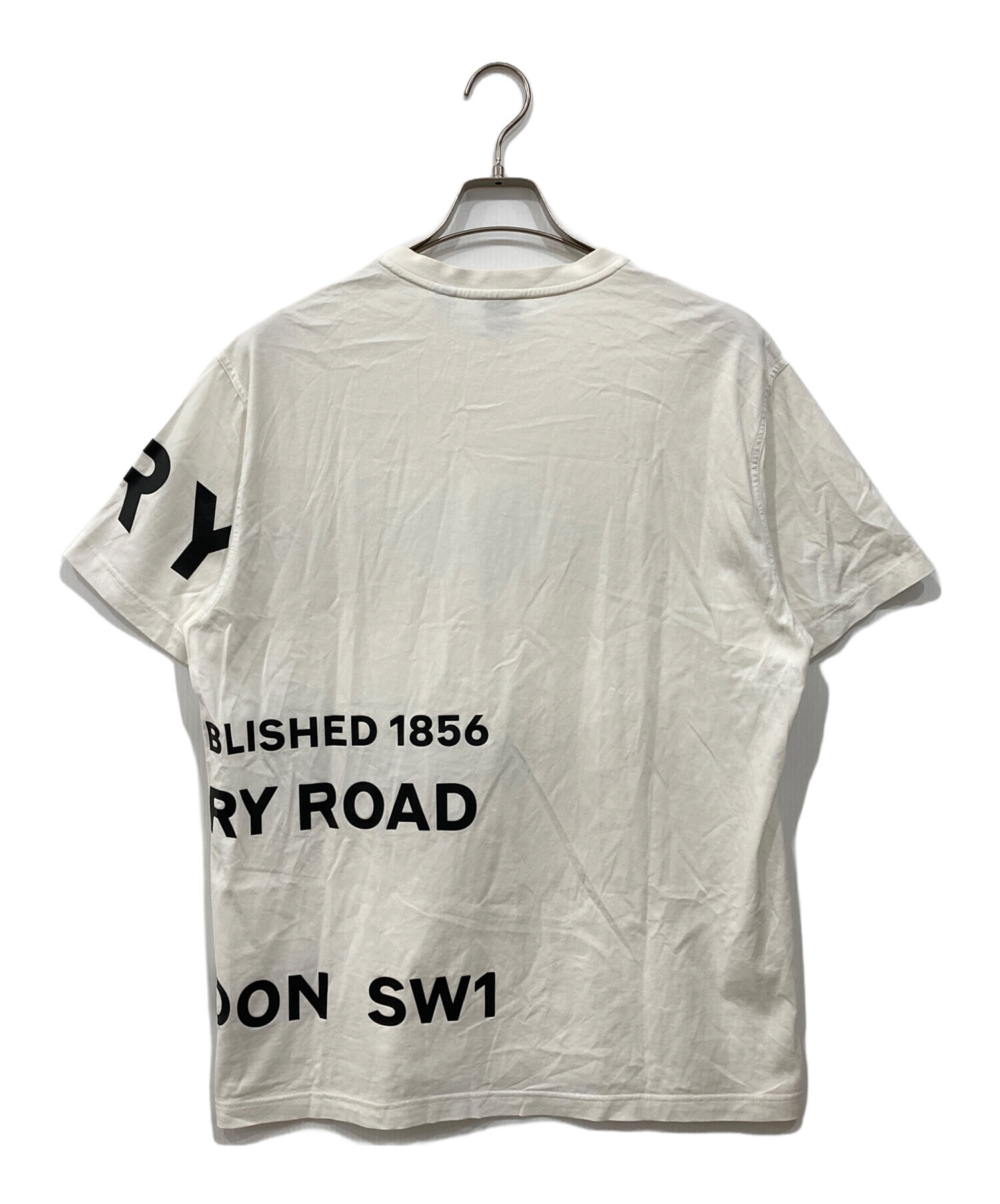 中古・古着通販】BURBERRY (バーバリー) ロゴプリントTシャツ ホワイト