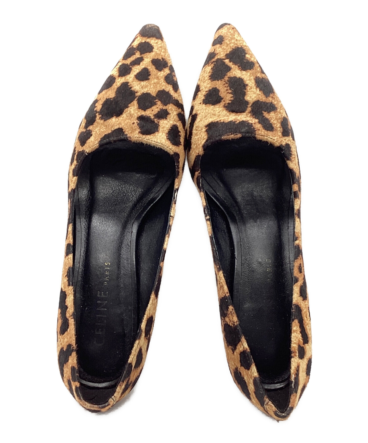 中古・古着通販】CELINE (セリーヌ) レオパード柄パンプス ベージュ