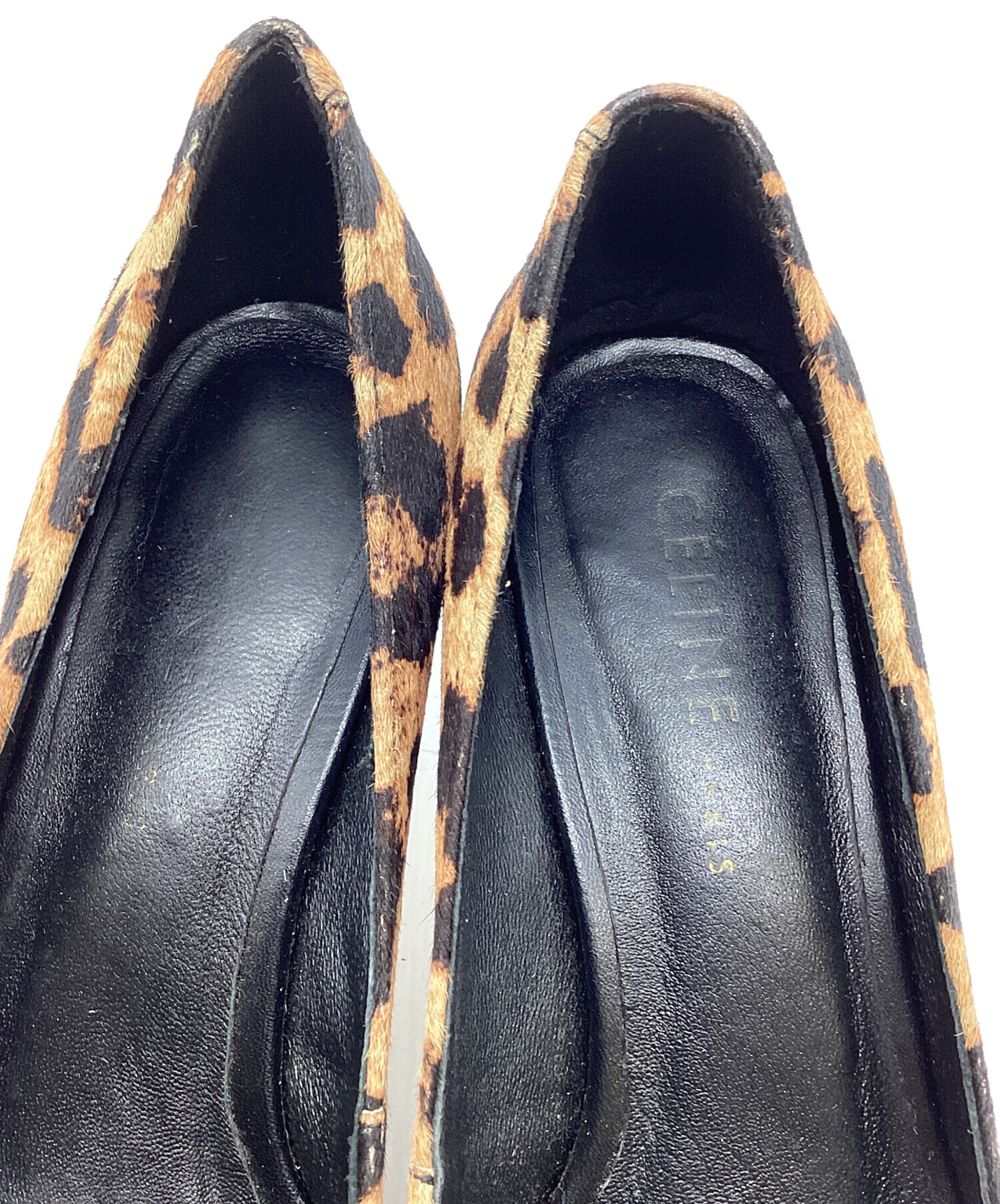 中古・古着通販】CELINE (セリーヌ) レオパード柄パンプス ベージュ