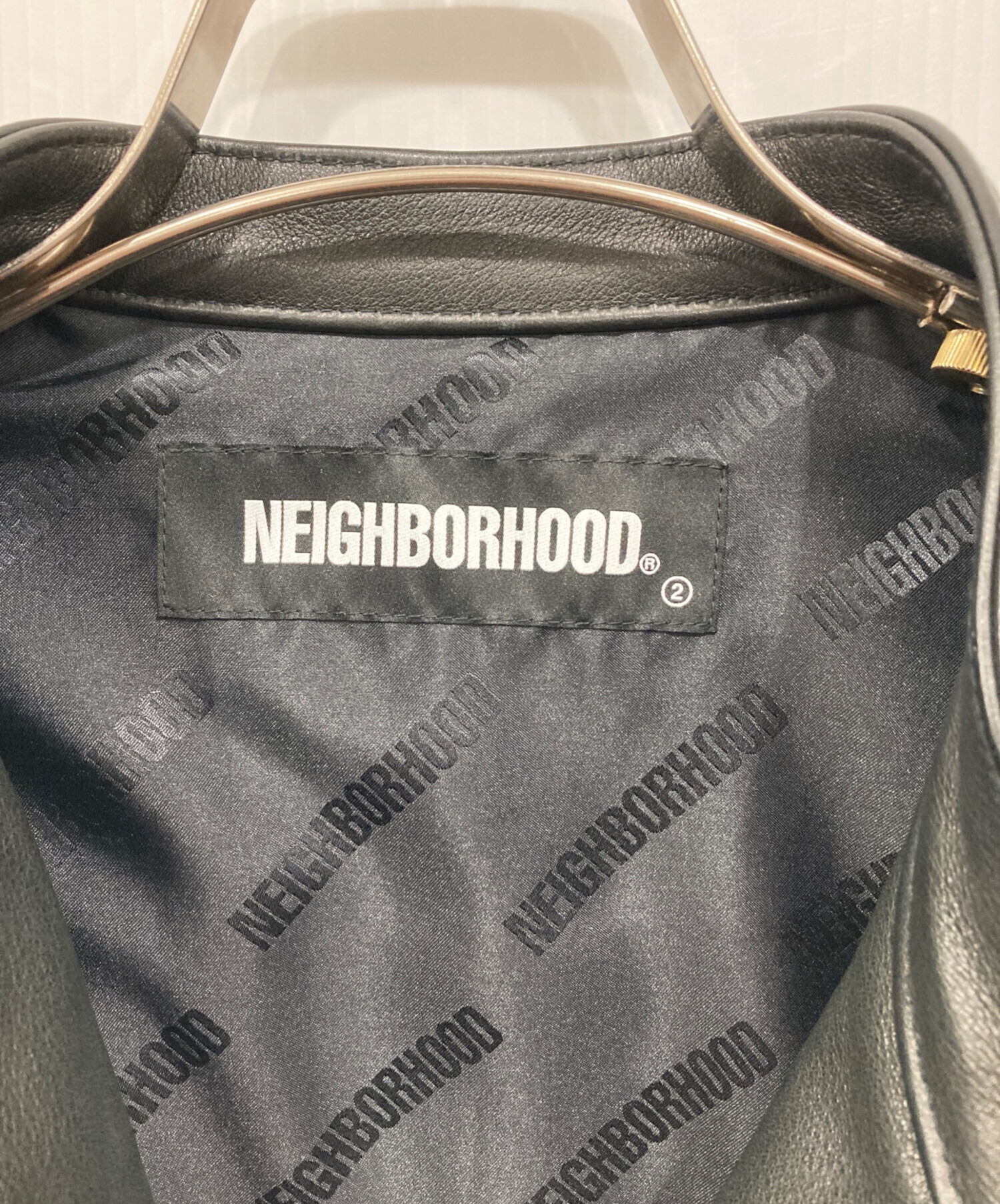 中古・古着通販】NEIGHBORHOOD (ネイバーフッド) レザーライダース 