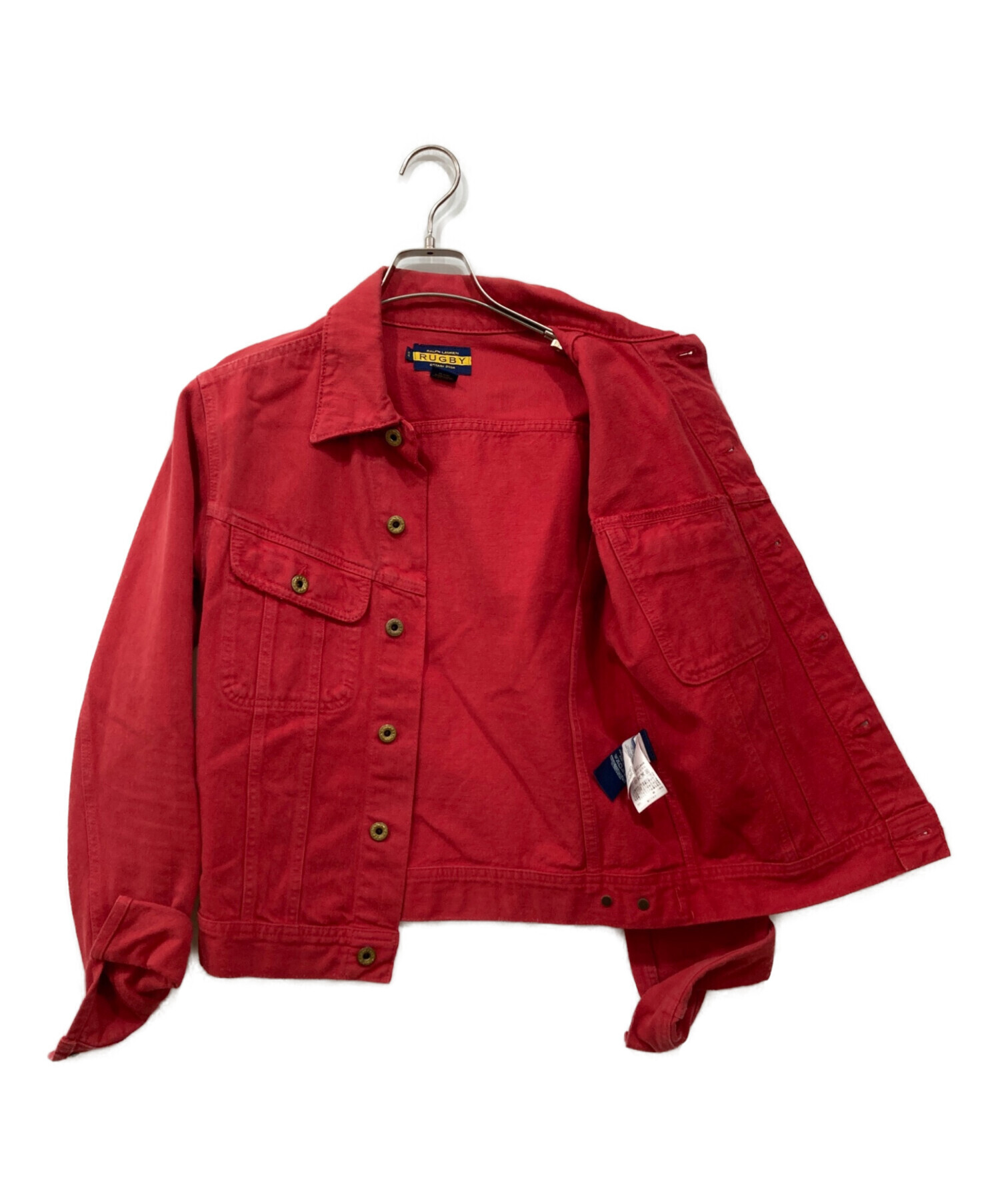 ラルフローレン　デニムジャケット Lサイズ レッド裏地 中古・古着通販】Rugby Ralph Lauren (ラグビーラルフローレン) デニム