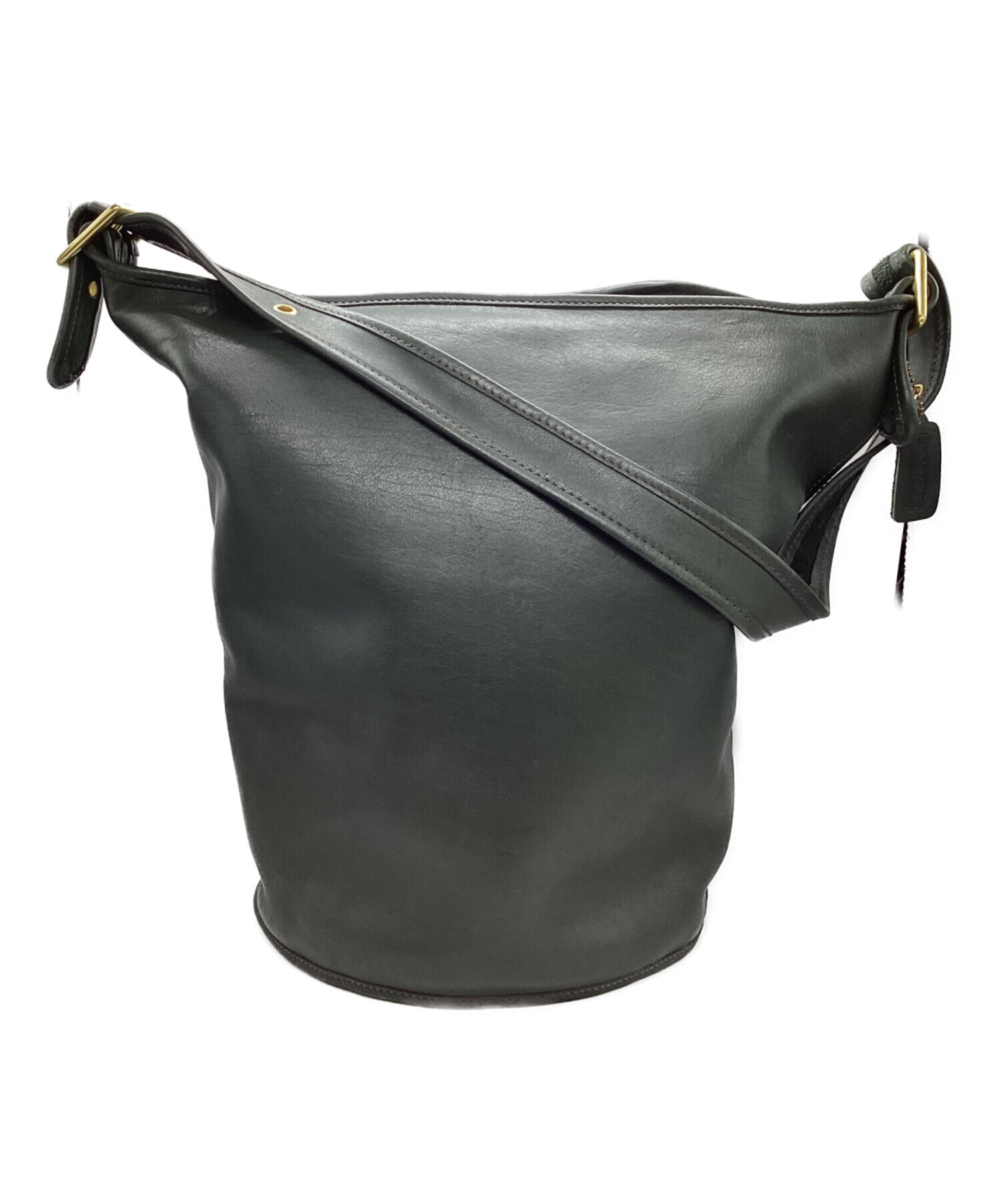 コーチ　ショルダーバック 中古・古着通販】COACH (コーチ) バケツ型ショルダーバッグ グリーン