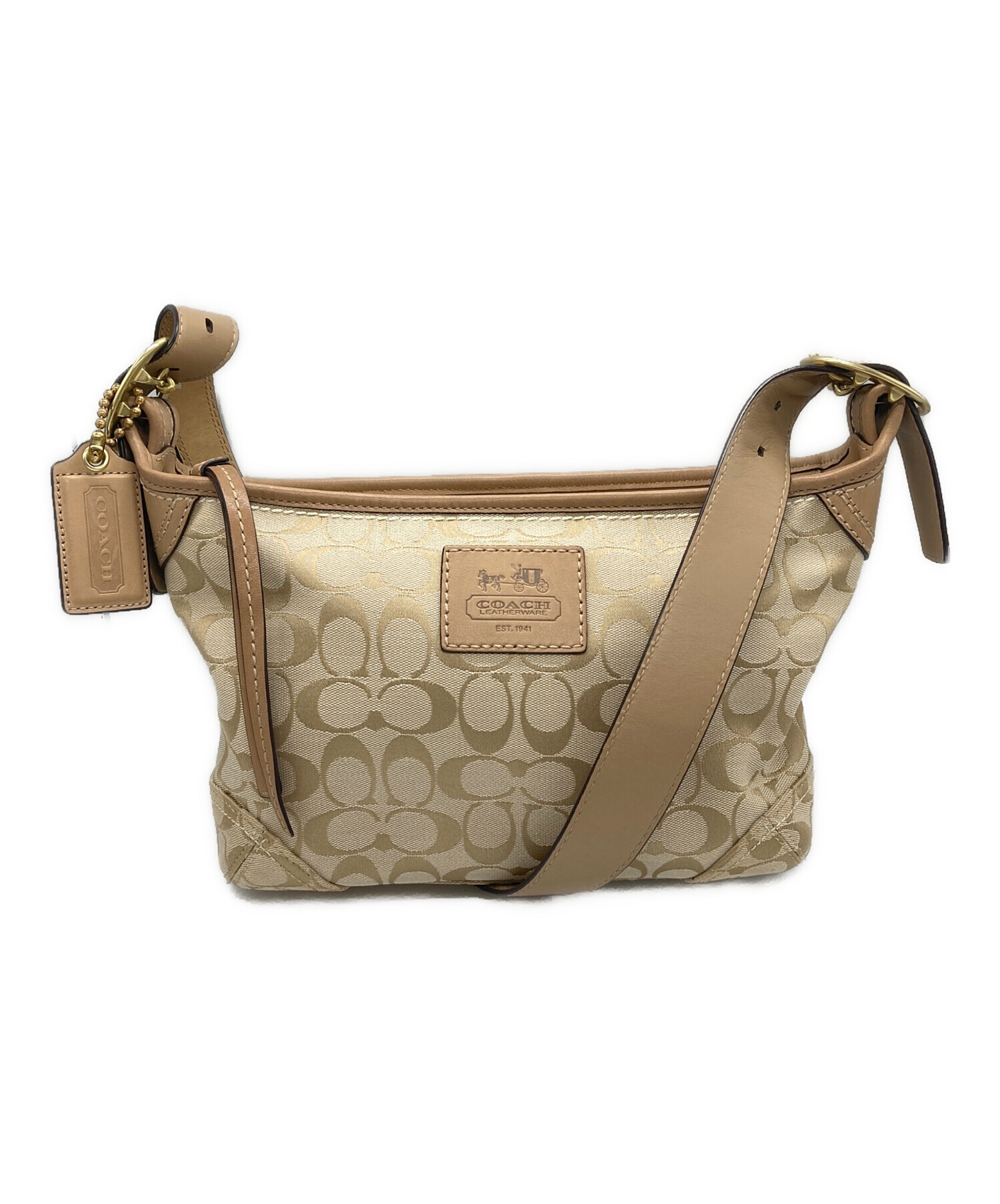 中古・古着通販】COACH (コーチ) ショルダーバッグ ベージュ｜ブランド