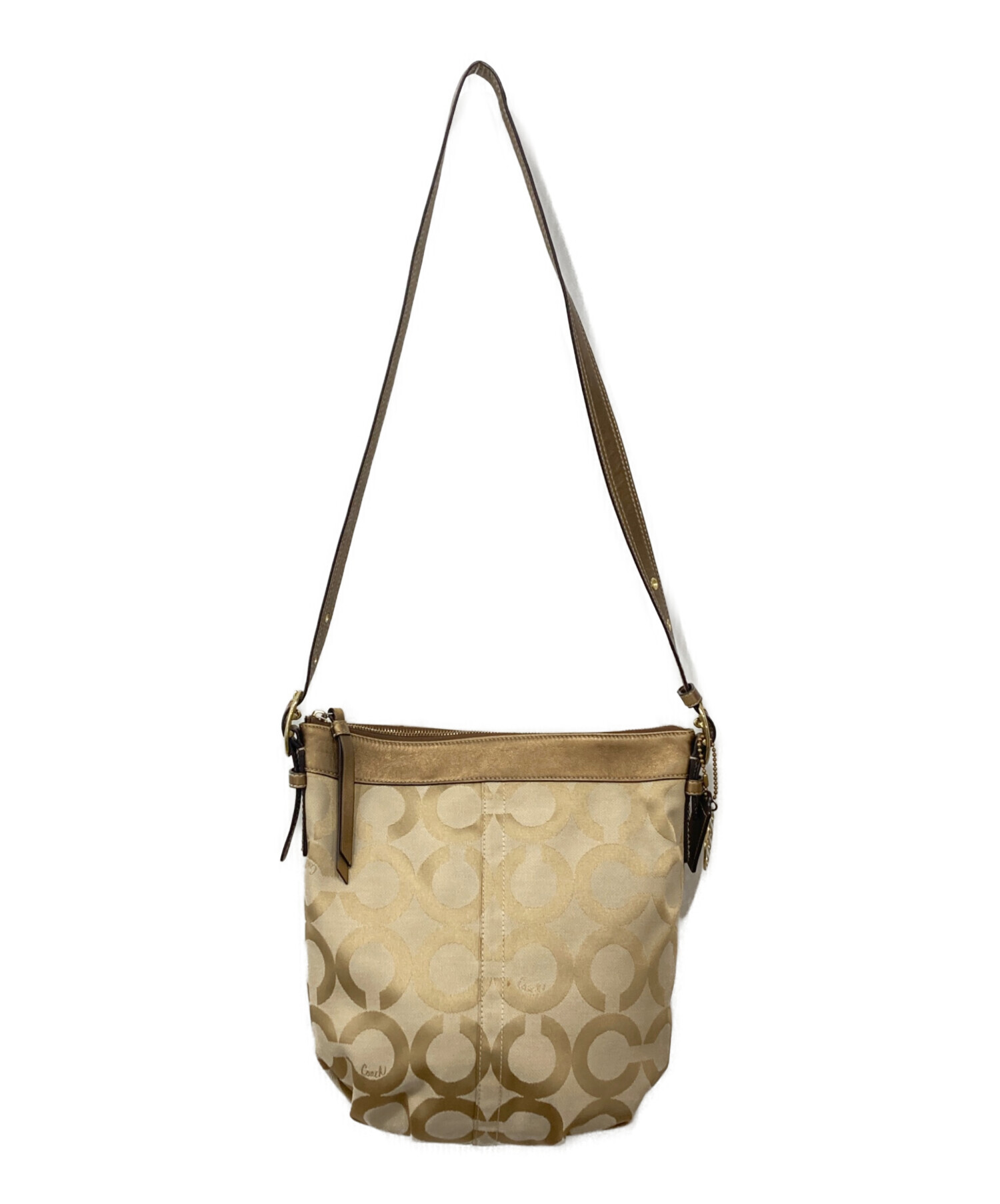 中古・古着通販】COACH (コーチ) ショルダーバッグ ベージュ｜ブランド