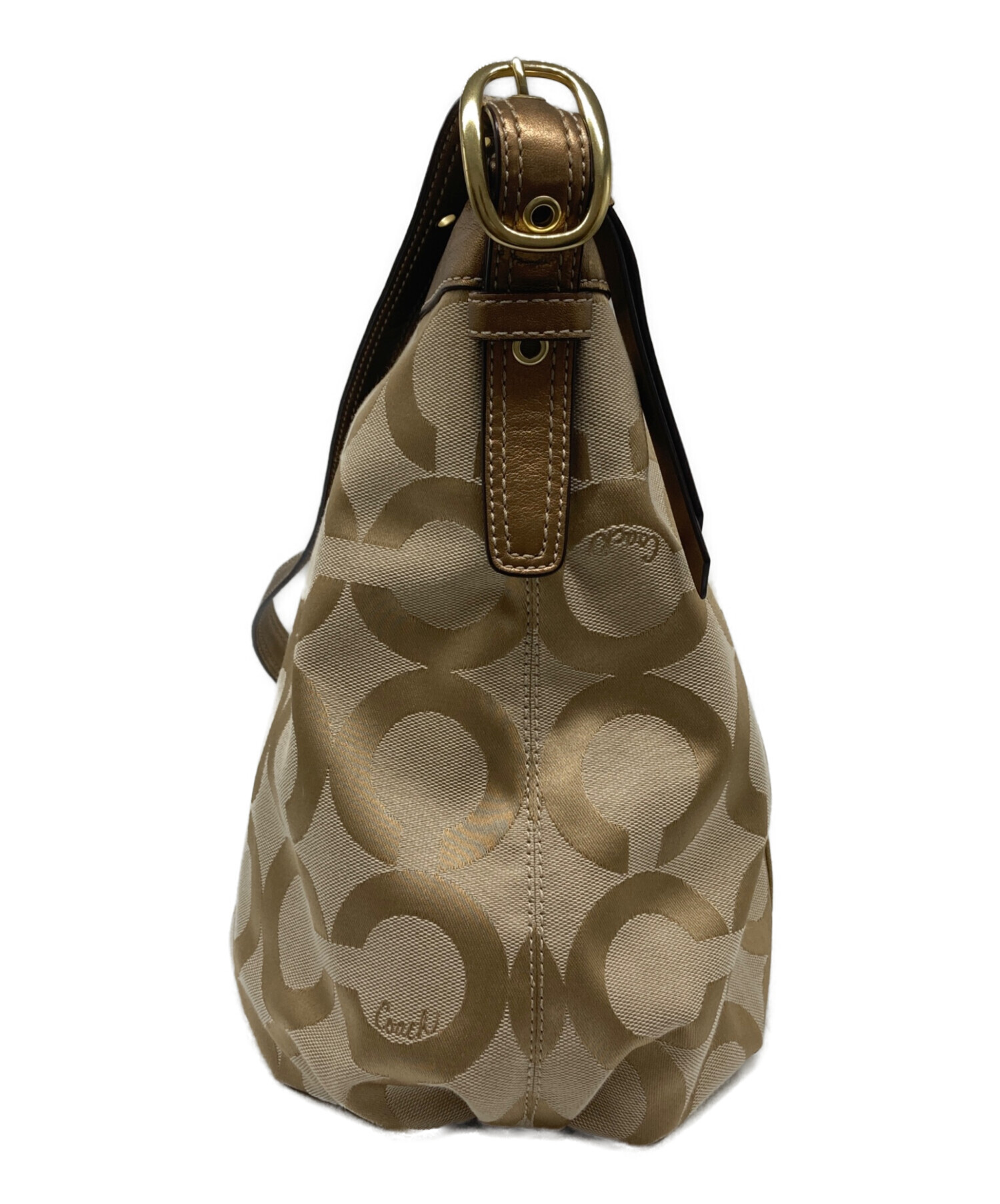 中古・古着通販】COACH (コーチ) ショルダーバッグ ベージュ｜ブランド