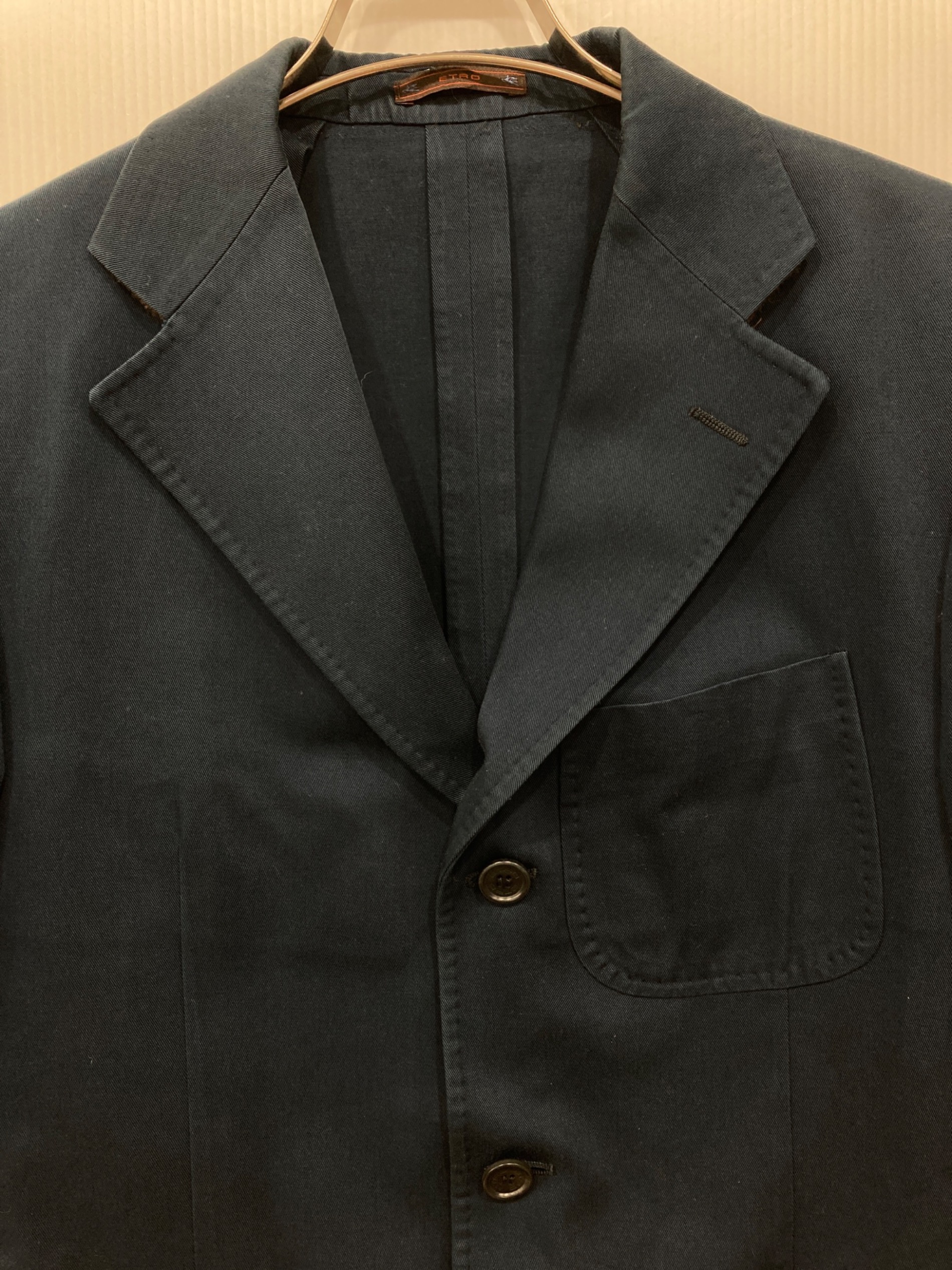 ETRO テーラードジャケット 48 中古・古着通販】ETRO (エトロ) コットン3Bテーラードジャケット