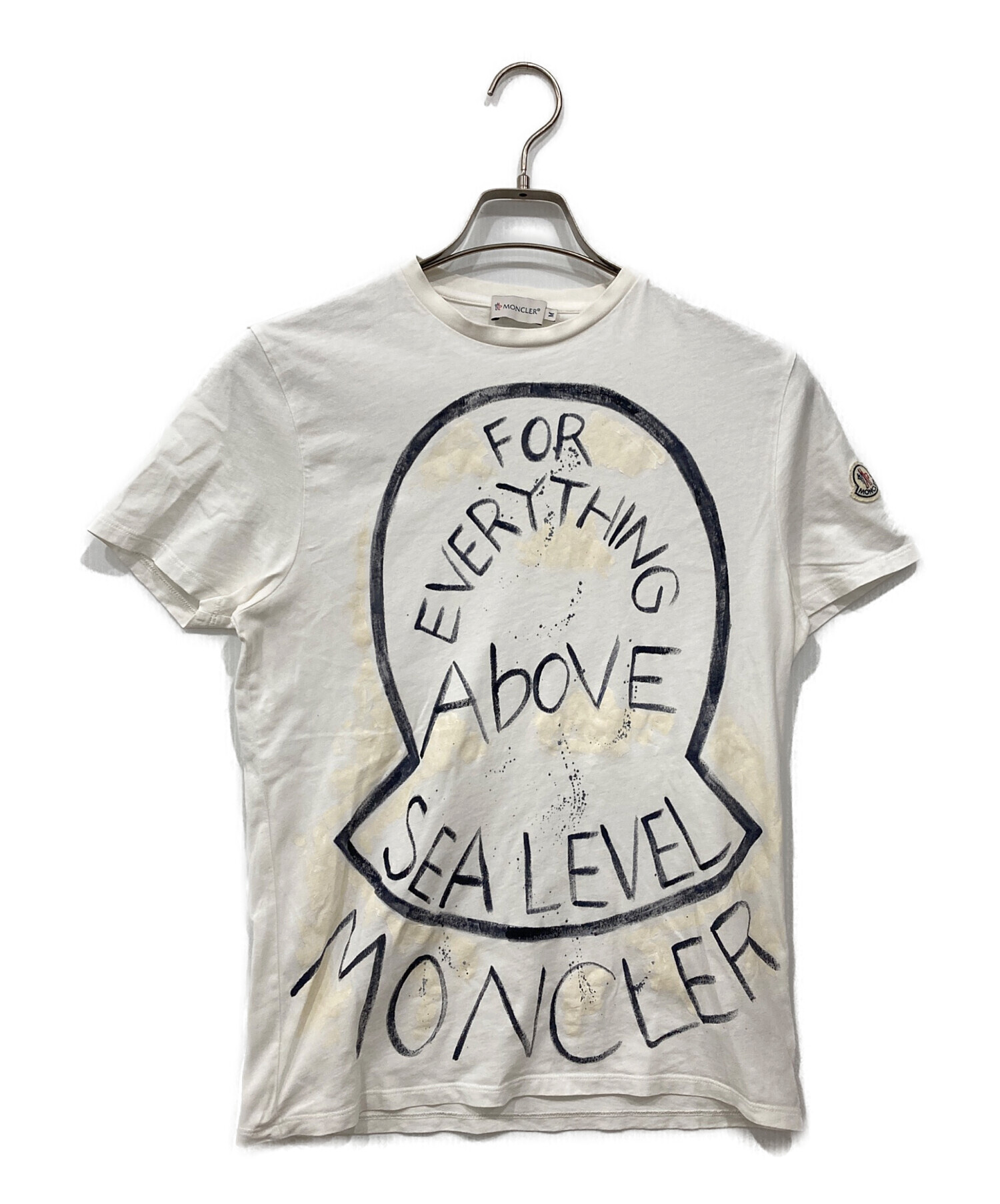 中古・古着通販】MONCLER (モンクレール) ペイントTシャツ ホワイト