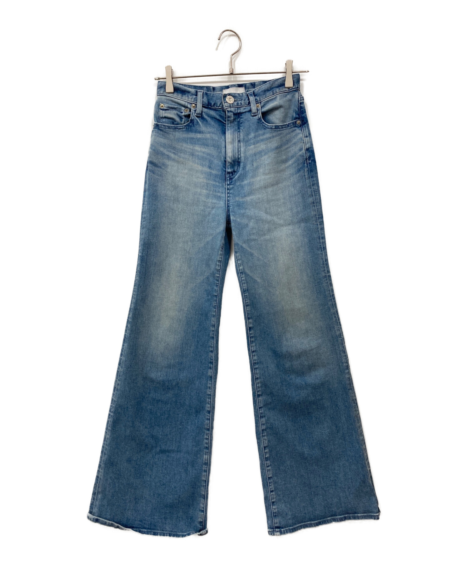 MOUSSY フレアデニムパンツ 24インチ インディゴ 中古・古着通販】moussy (マウジー) フレアデニムパンツ インディゴ