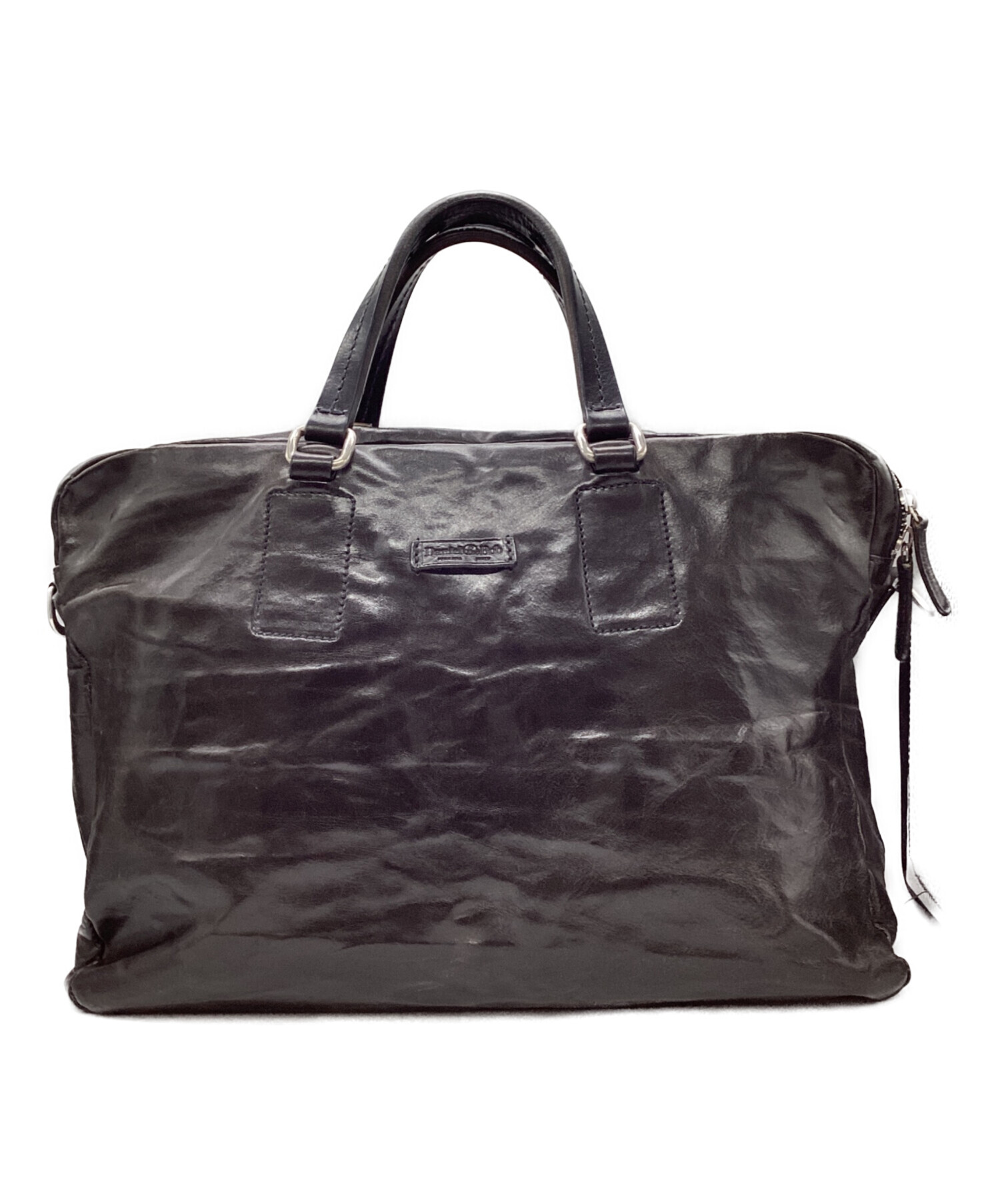Daniel & Bob ビジネスバッグ レザー ブラック 中古・古着通販】Daniel&Bob (ダニエル＆ボブ) レザーハンドバッグ