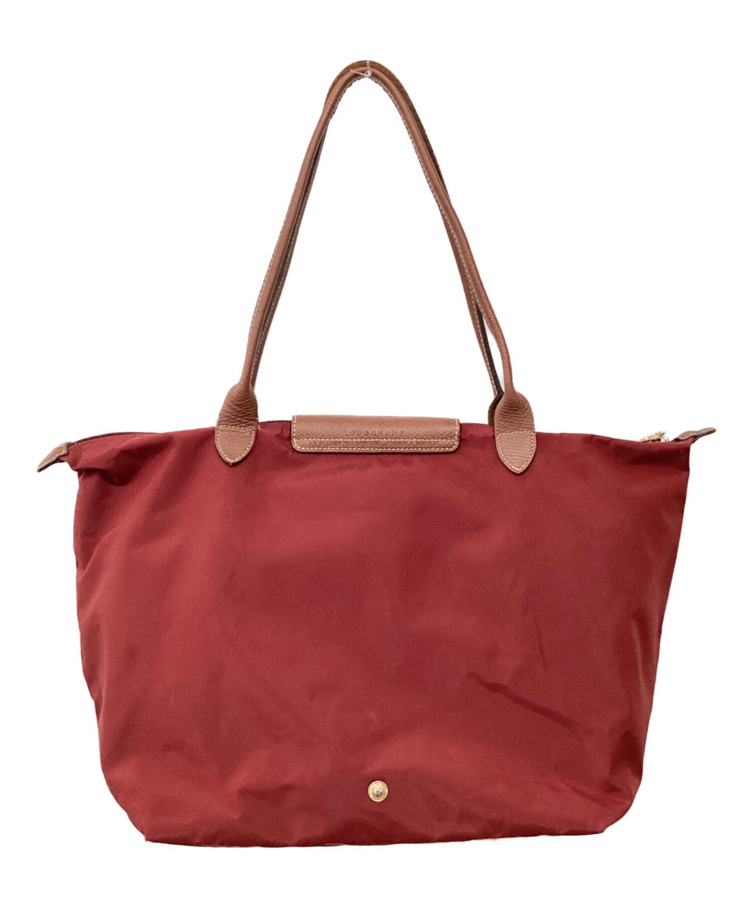 【未使用】Longchamp ロンシャン トートバッグ M グレー レッド 中古・古着通販】LONGCHAMP (ロンシャン) トートバッグ レッド