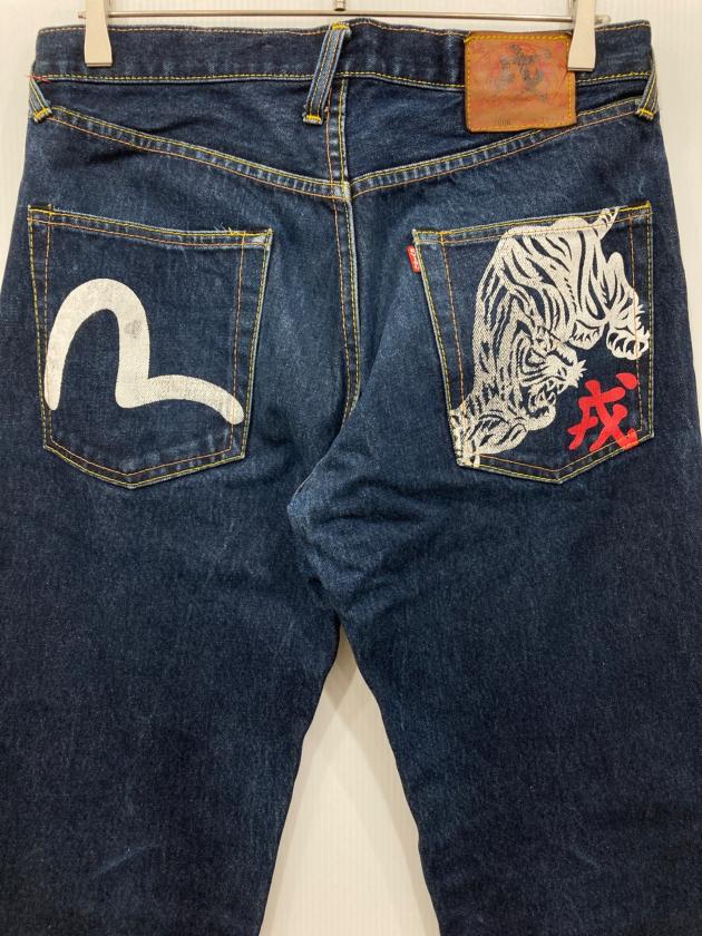 中古・古着通販】EVISU (エヴィス) カモメプリントデニムパンツ