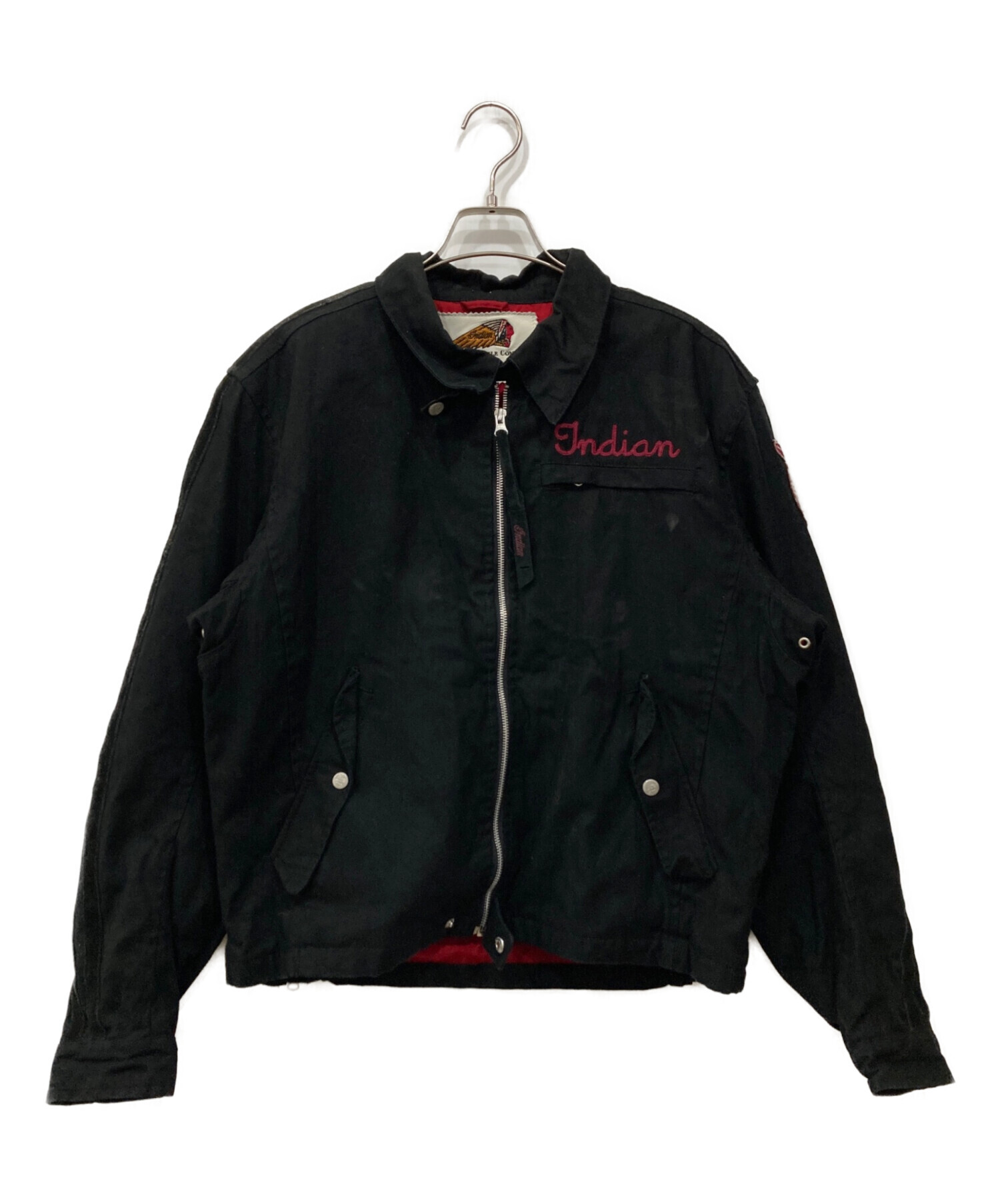 Indian Motorcycle カウレザー ジャケット ブラック 中古・古着通販】INDIAN MOTORCYCLE (インディアンモーターサイクル