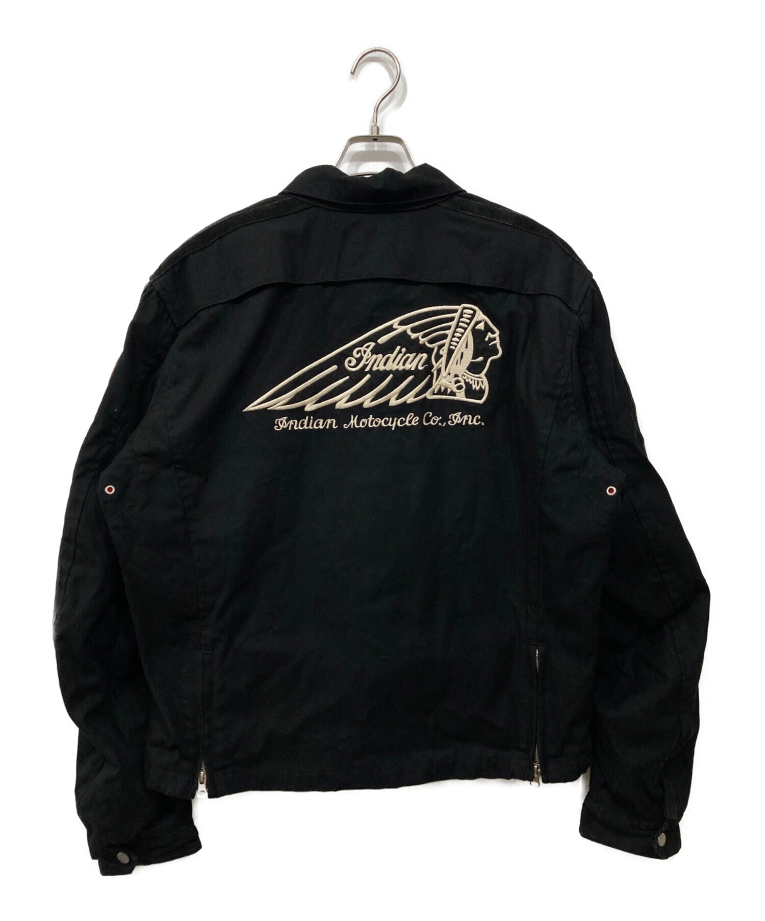 Indian Motorcycle カウレザー ジャケット ブラック 中古・古着通販】INDIAN MOTORCYCLE (インディアンモーターサイクル