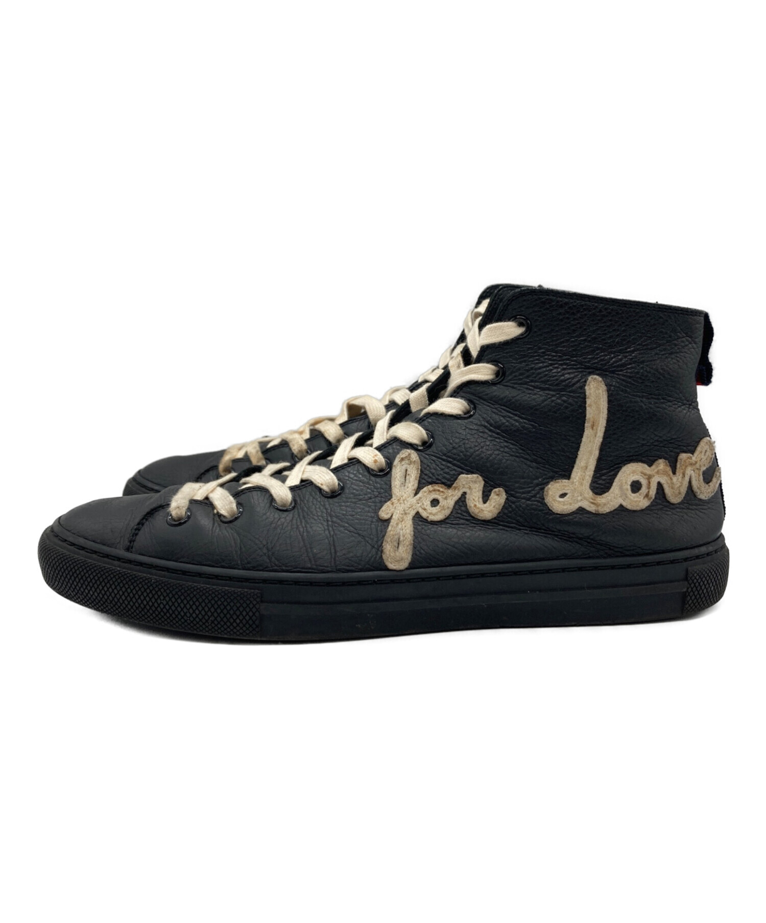 中古・古着通販】GUCCI (グッチ) ハイカットスニーカー ブラック