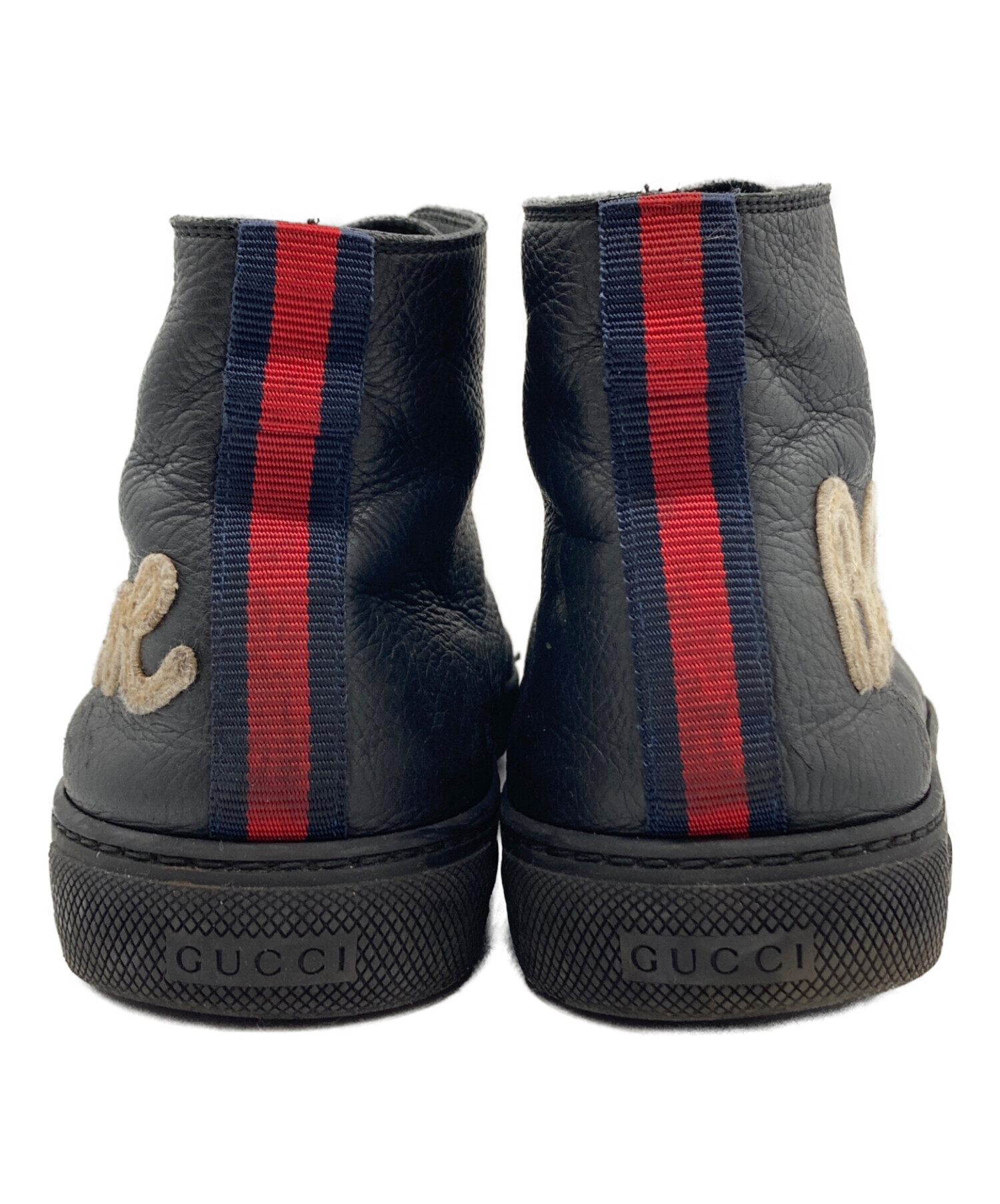 【激レア】【定価12万円】Gucci ハイカットスニーカー ブラック 中古・古着通販】GUCCI (グッチ) ハイカットスニーカー ブラック